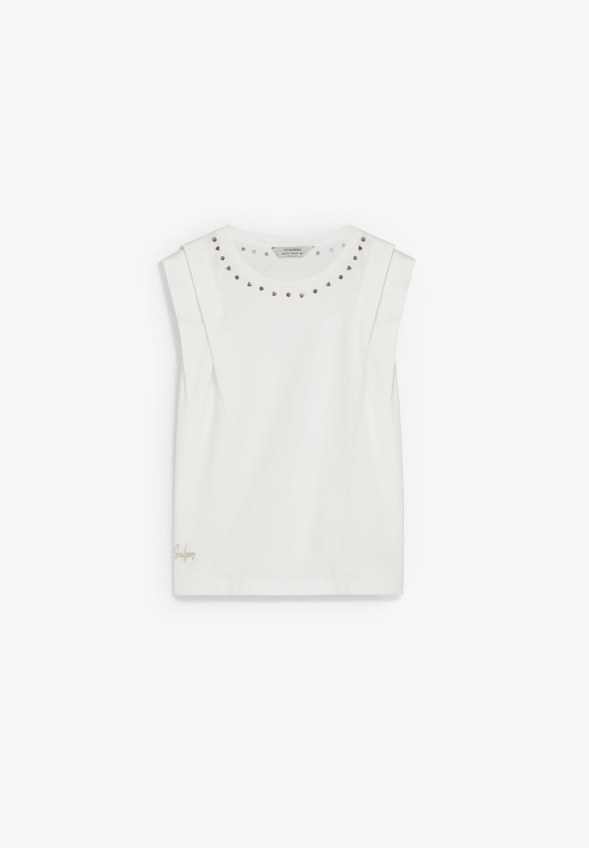 SLEEVELESS T-SHIRT WITH STUDS