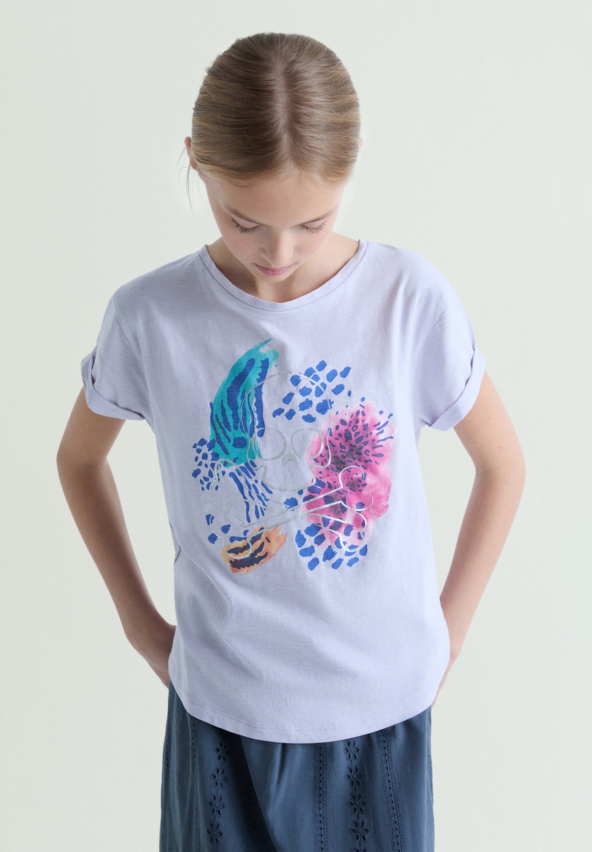 T-SHIRT WITH FRONT PRINT