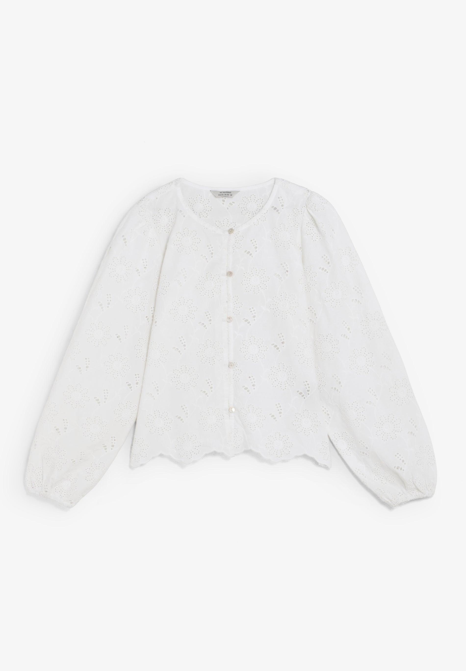 PERFORATED BLOUSE WITH BUTTONS