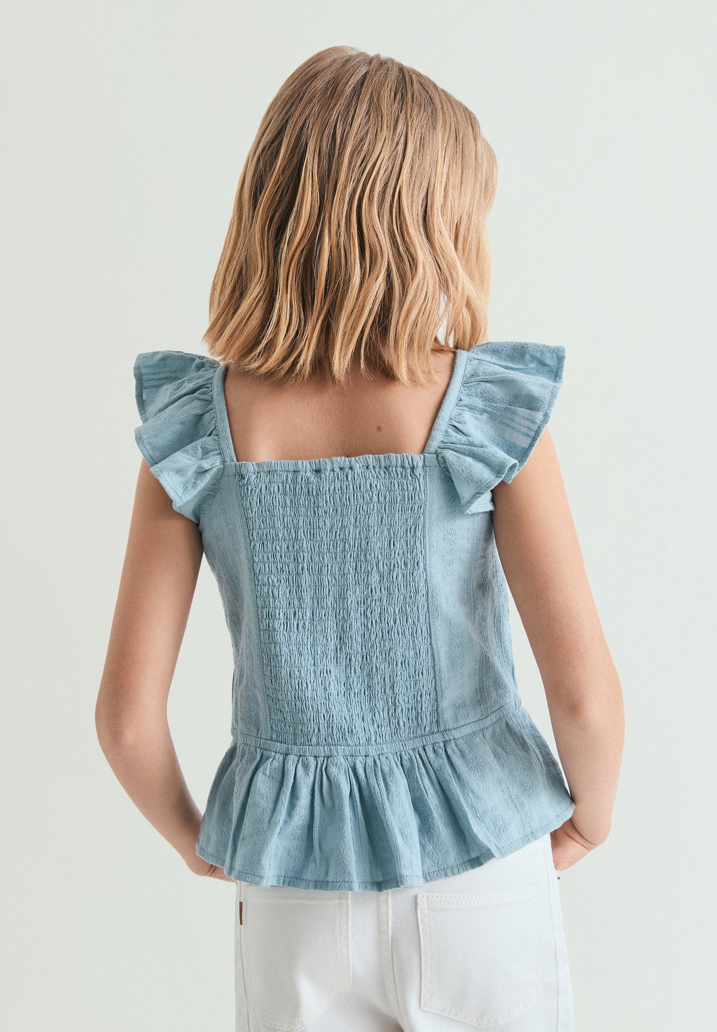 BLUSA VOLANTES FRUNCIDA - Scalpers