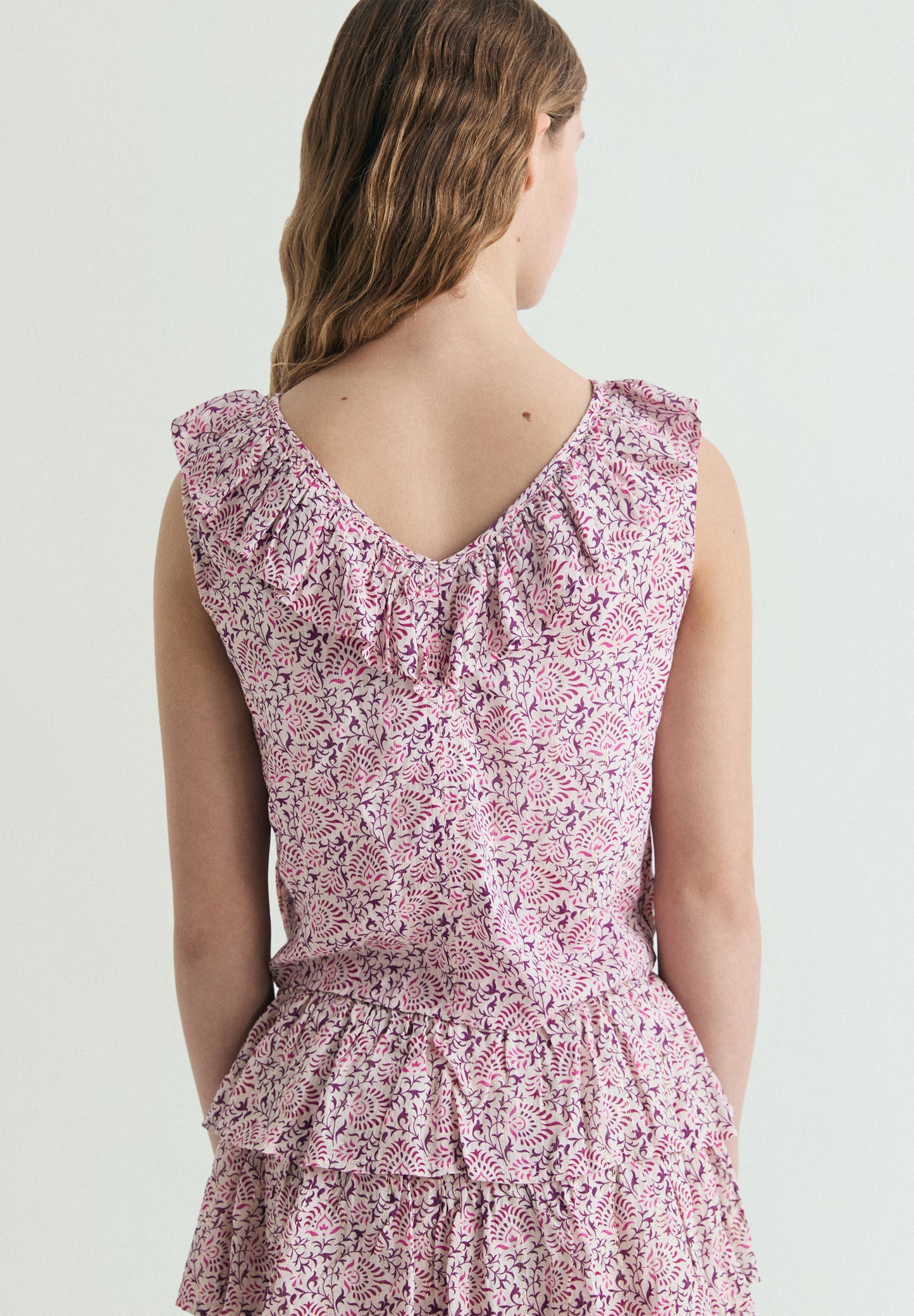 PRINTED FLOWING BLOUSE