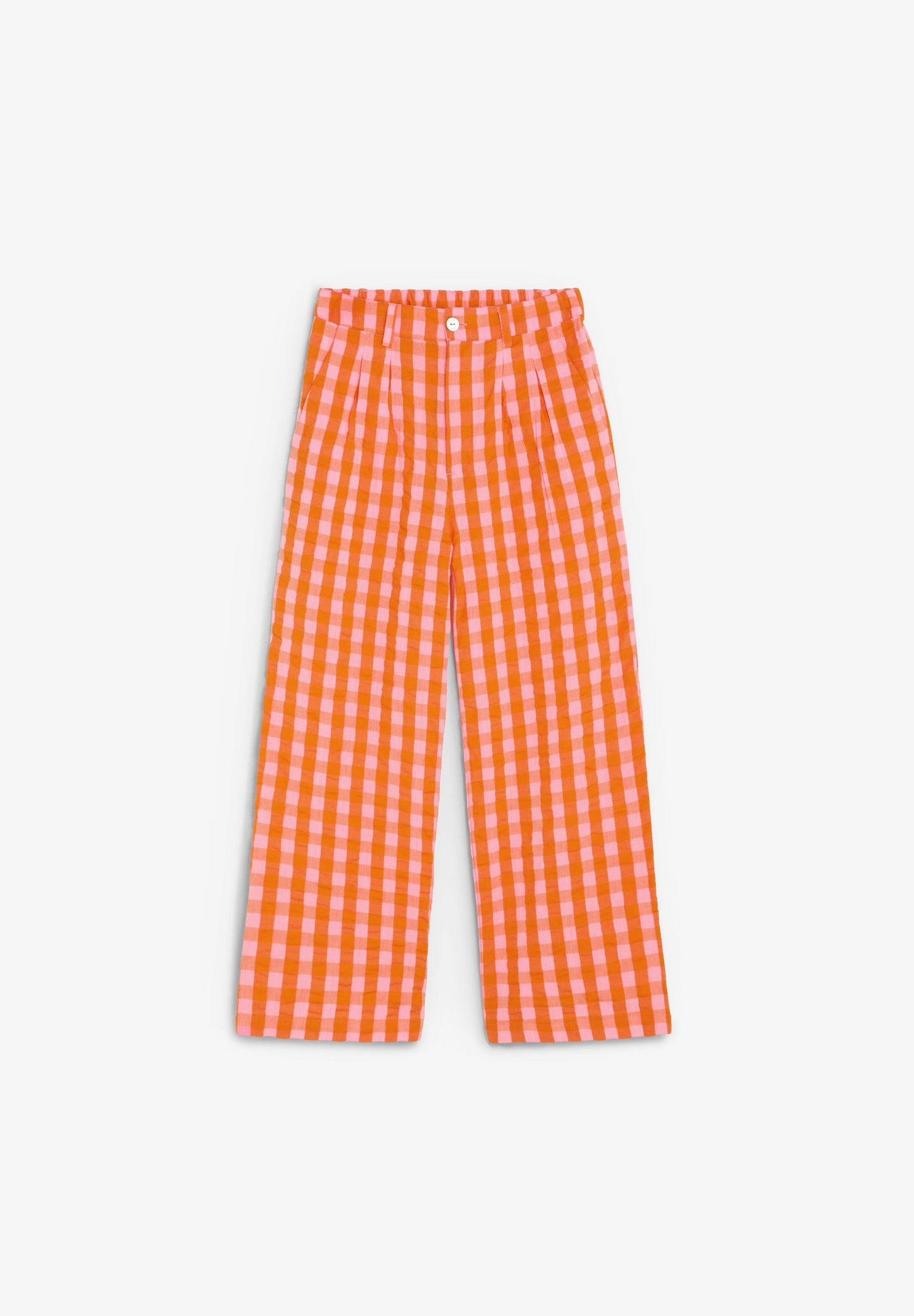 GINGHAM TROUSERS WITH DARTS