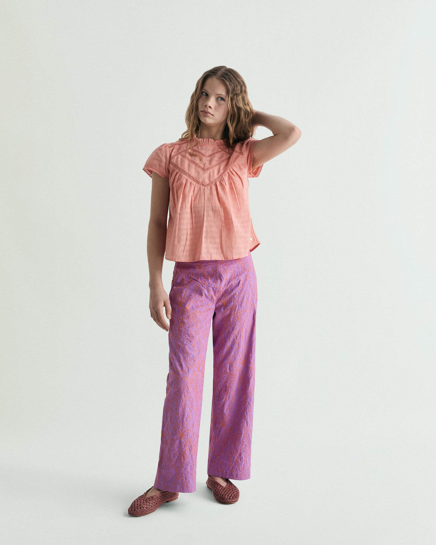 EMBROIDERED COTTON BLOUSE