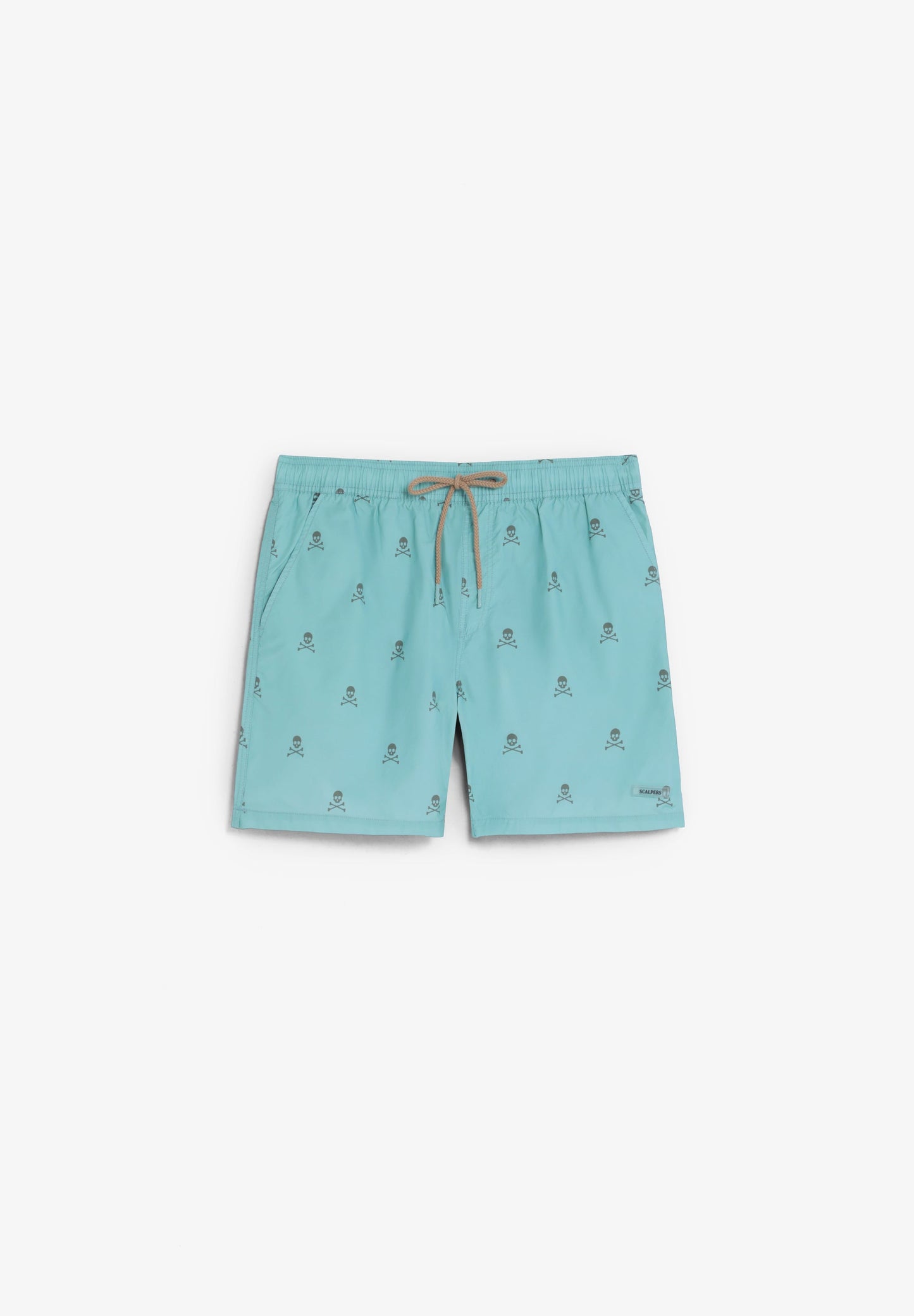 CONTRAST SKULL SWIMMING TRUNKS