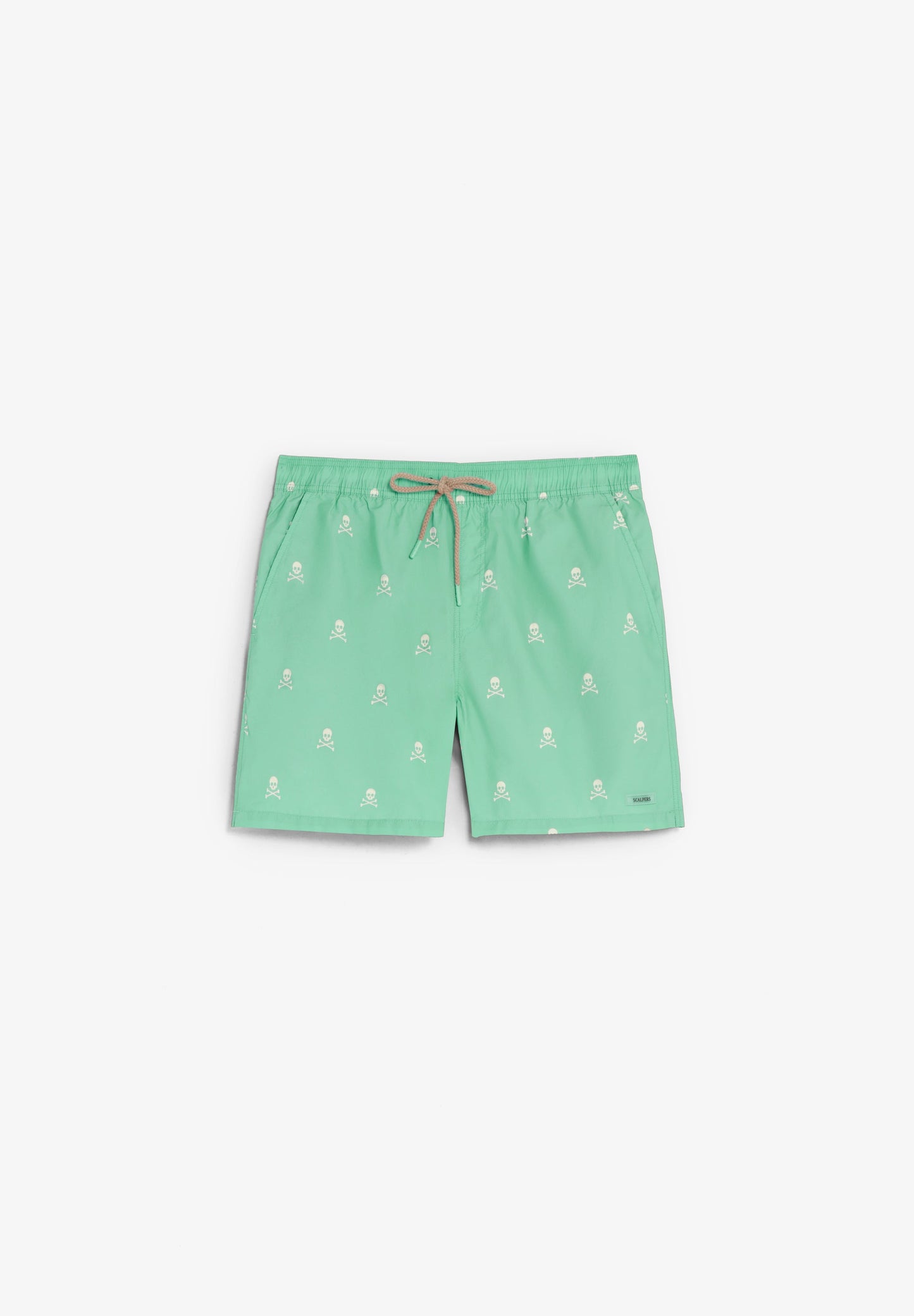 CONTRAST SKULL SWIMMING TRUNKS