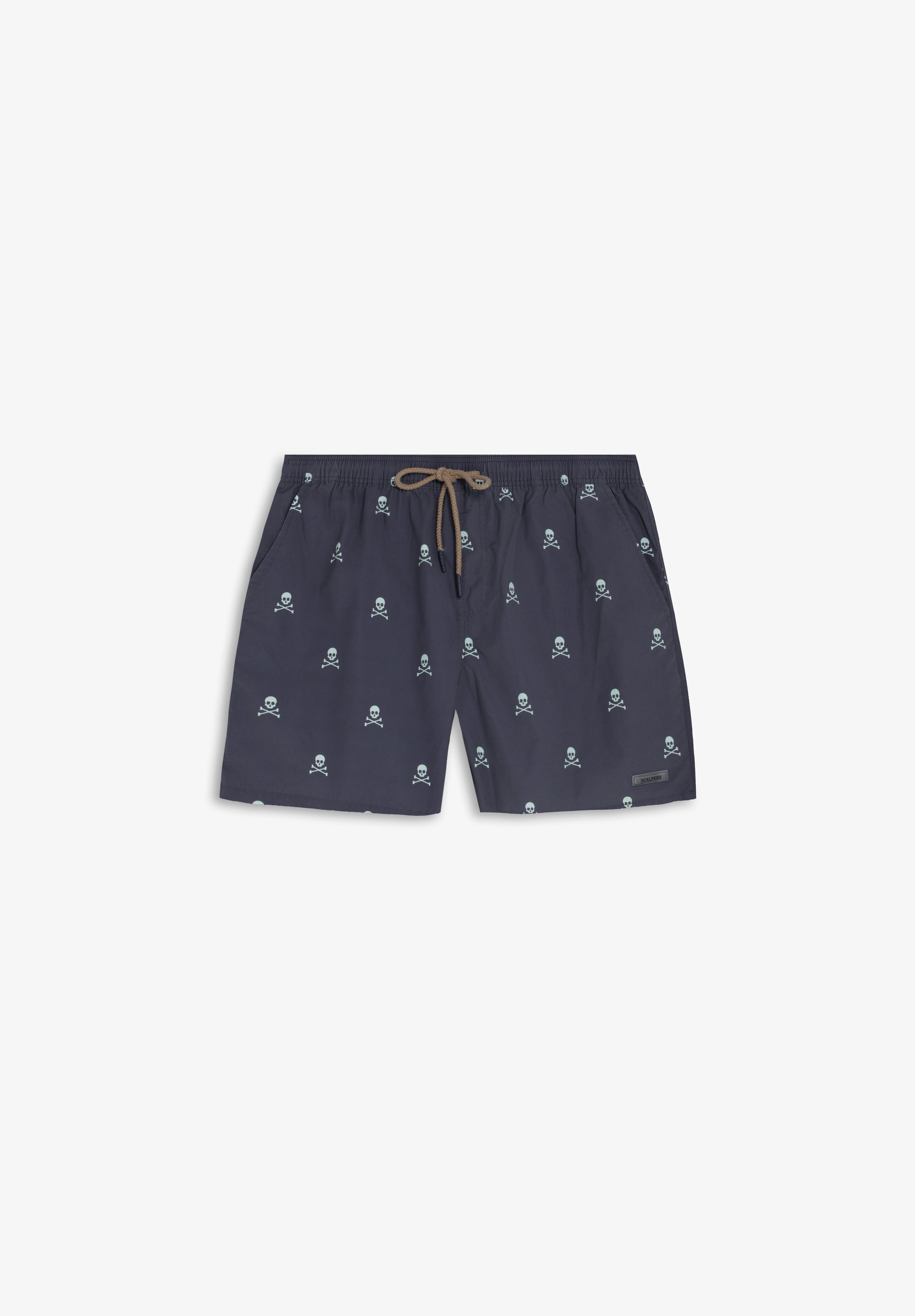 CONTRAST SKULL SWIMMING TRUNKS