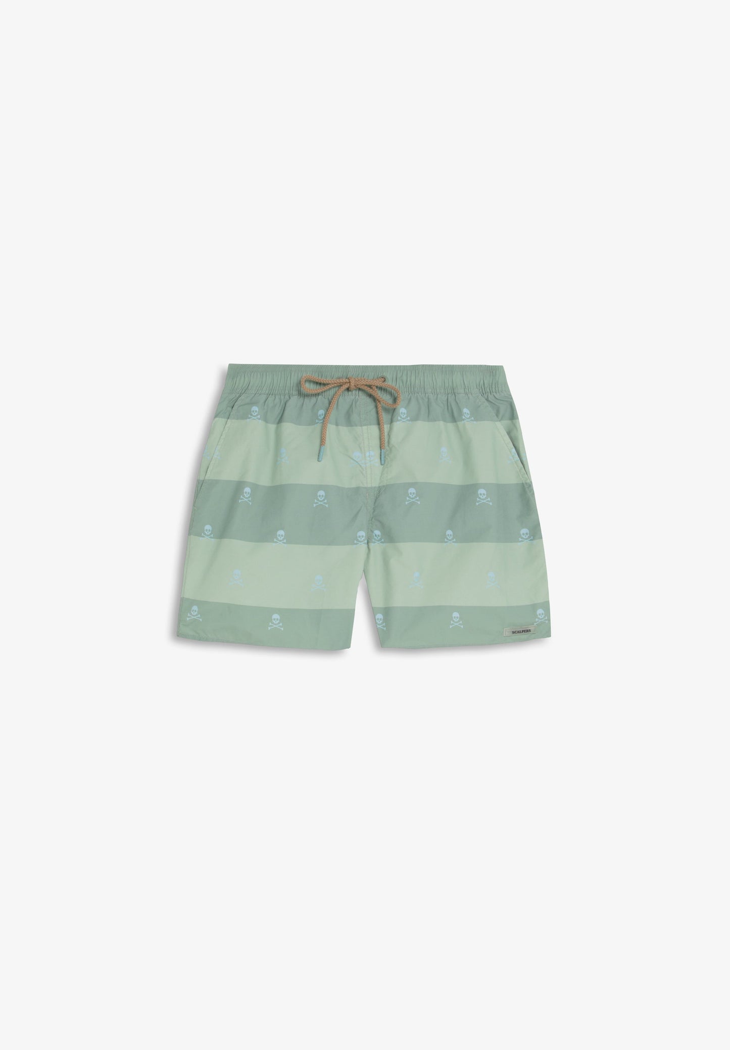SKULL AND STRIPES SWIMMING TRUNKS
