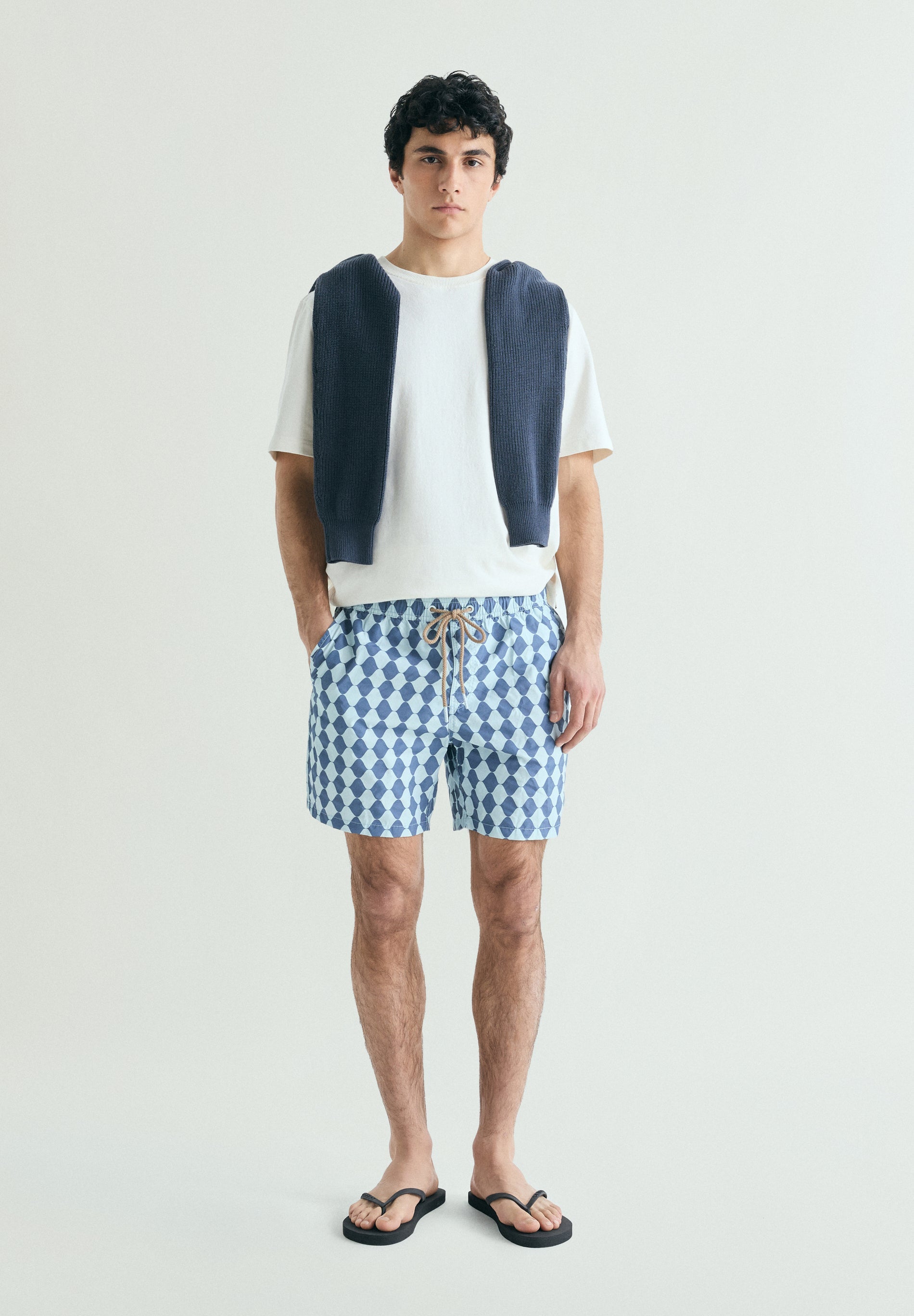 DIAMOND PATTERN SWIMMING TRUNKS