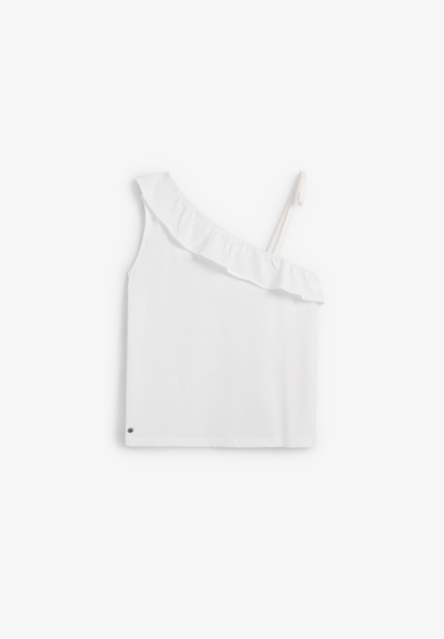 ASYMMETRIC RUFFLE T-SHIRT