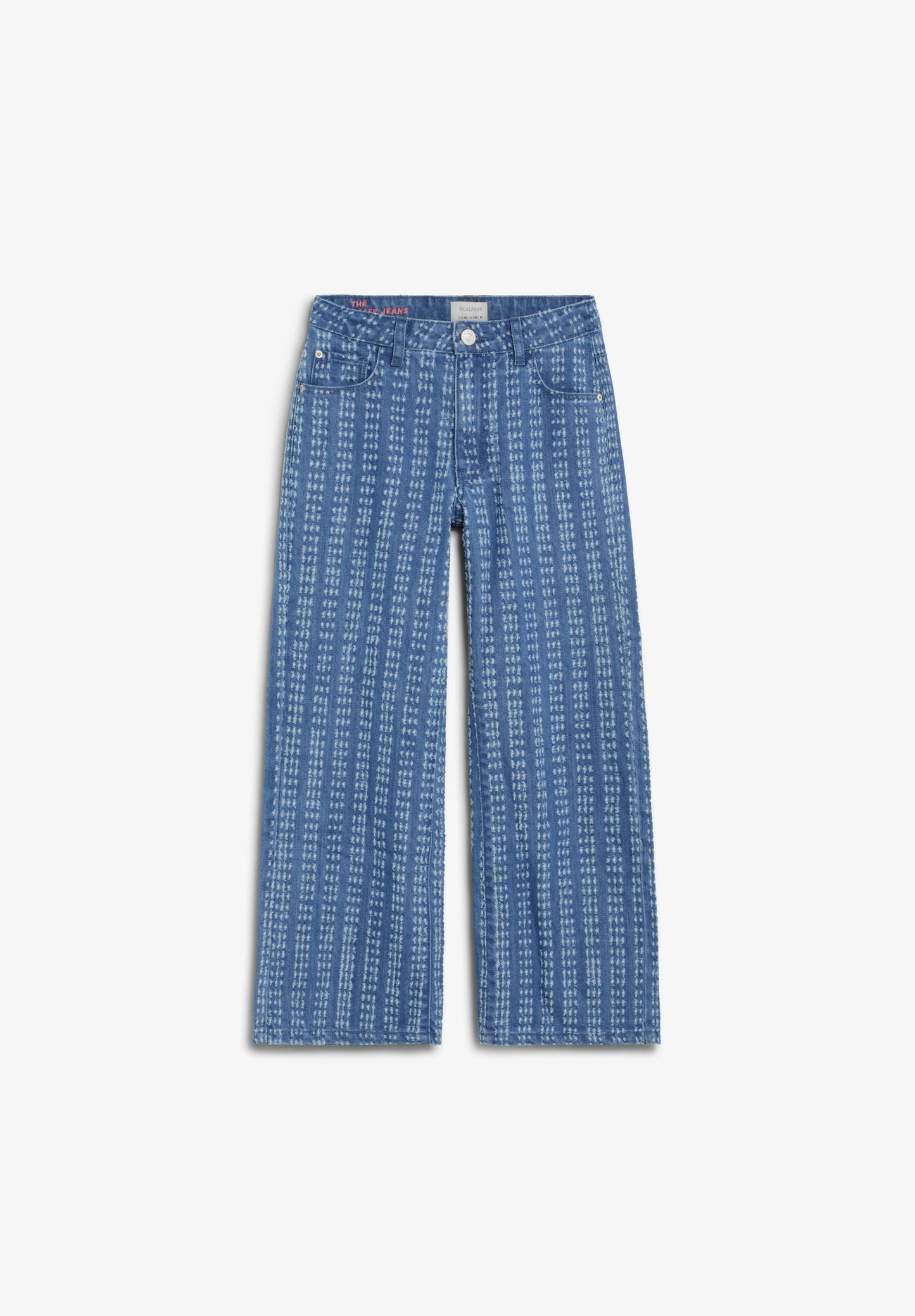 DENIM TROUSERS WITH TOPSTITCHING