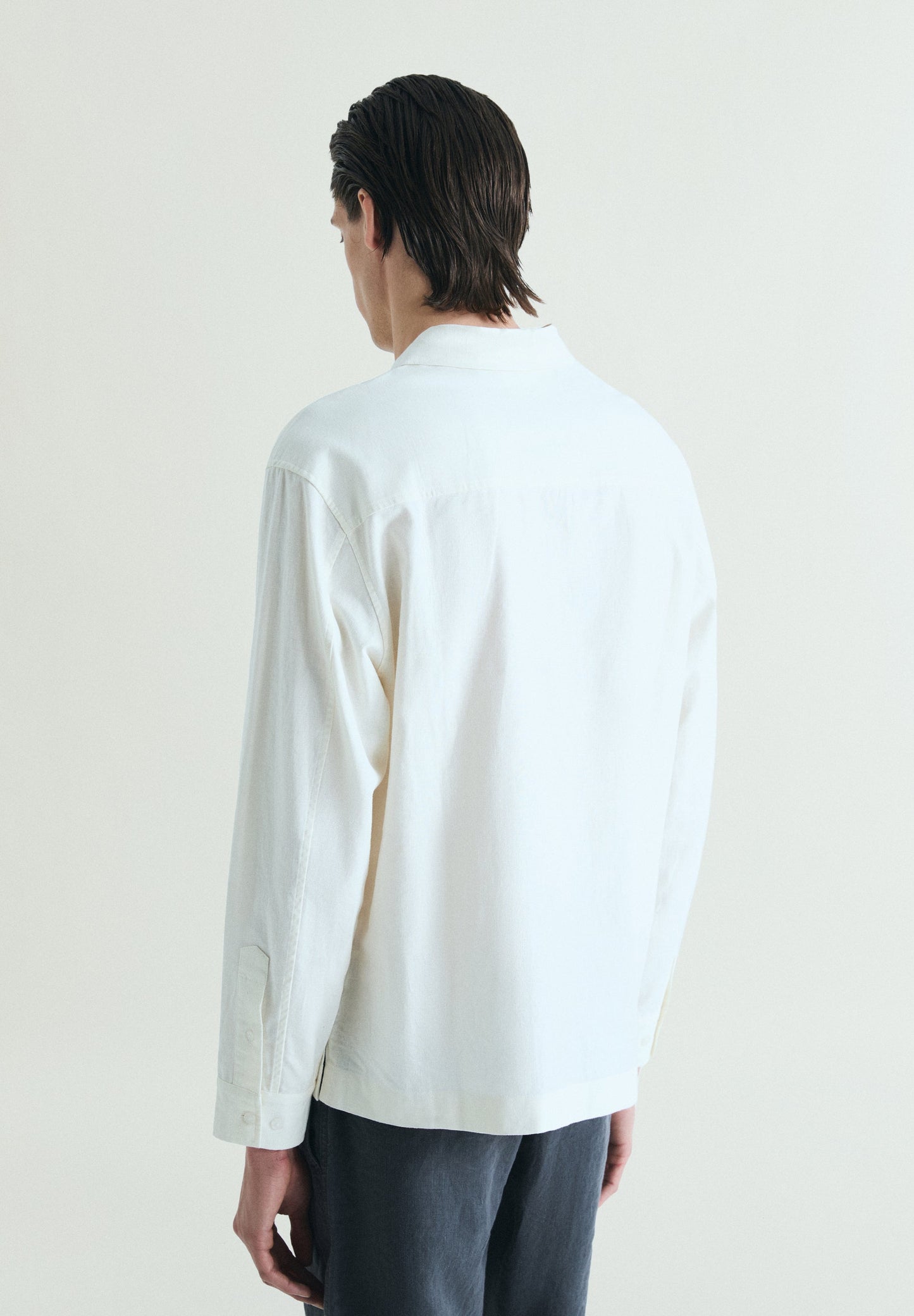 LINEN LOOSE FIT POLO SHIRT