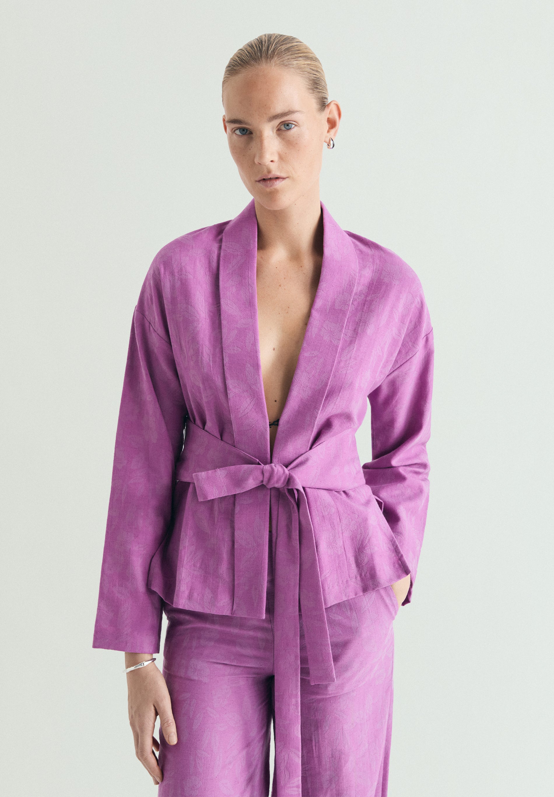 JACQUARD KIMONO BLAZER