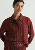VISCOSE BLOUSE WITH APPLIQUÉ DETAIL
