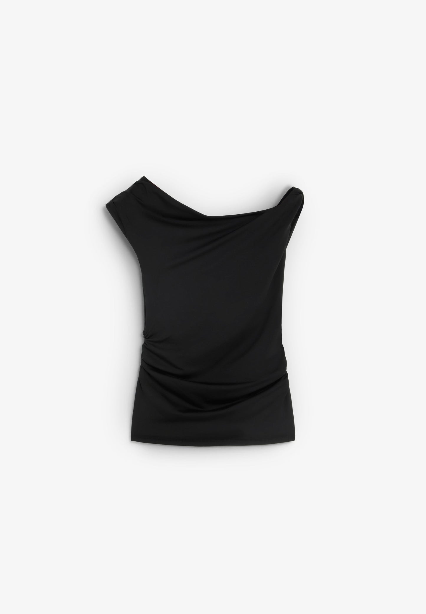 ASYMMETRIC DRAPED T-SHIRT