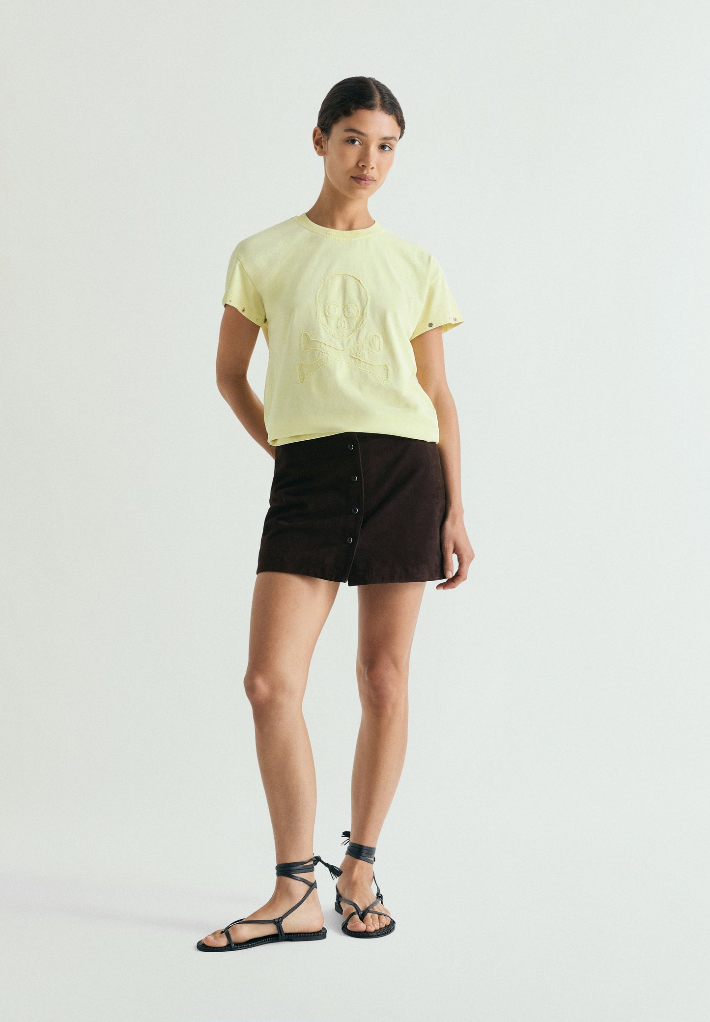 SKULL T-SHIRT WITH STUDS