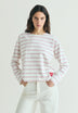 STRIPED T-SHIRT WITH PATCH
