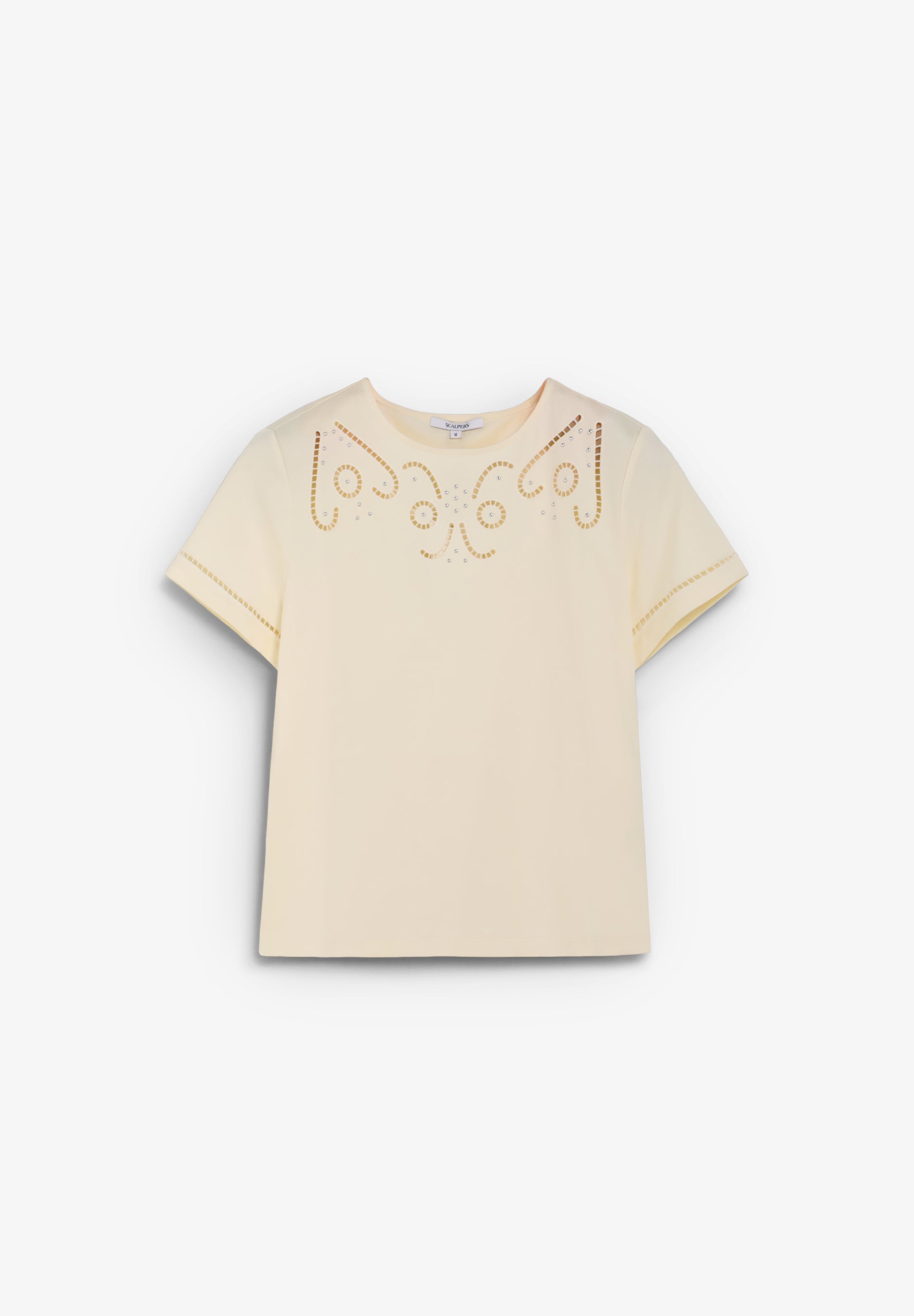 T-SHIRT MET GESTANSTE DETAILS STUDS