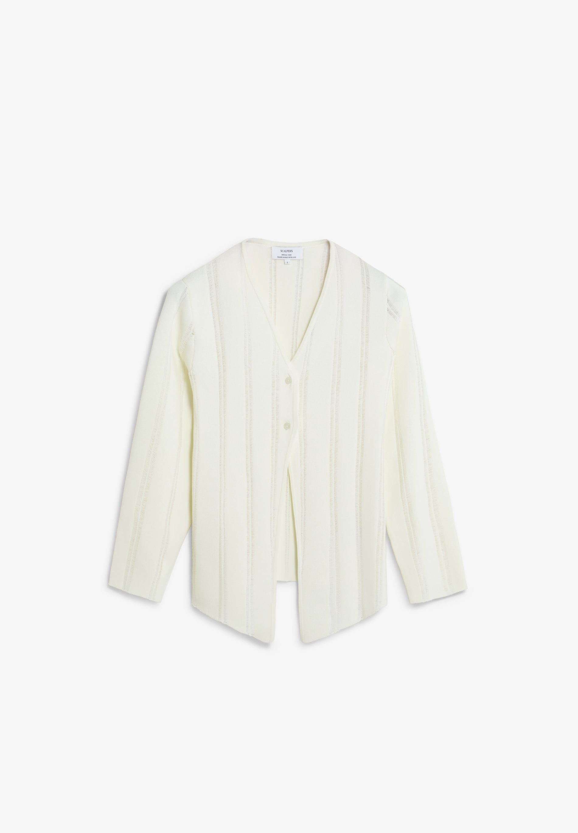 BIAS-CUT KNIT CARDIGAN