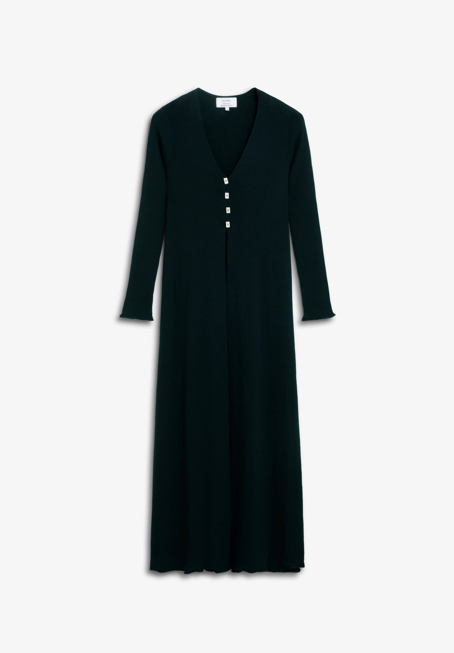 LONG RIBBED KNIT CARDIGAN