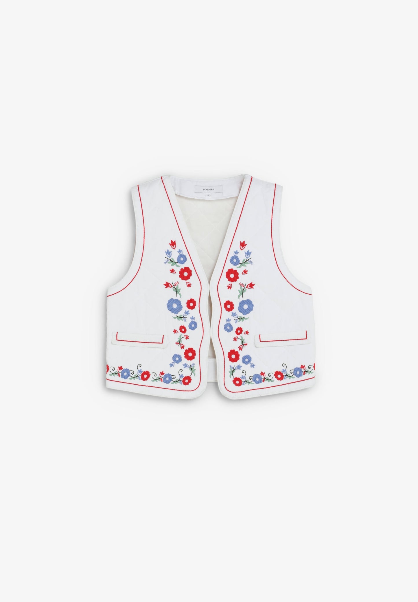 EMBROIDERED QUILTED WAISTCOAT