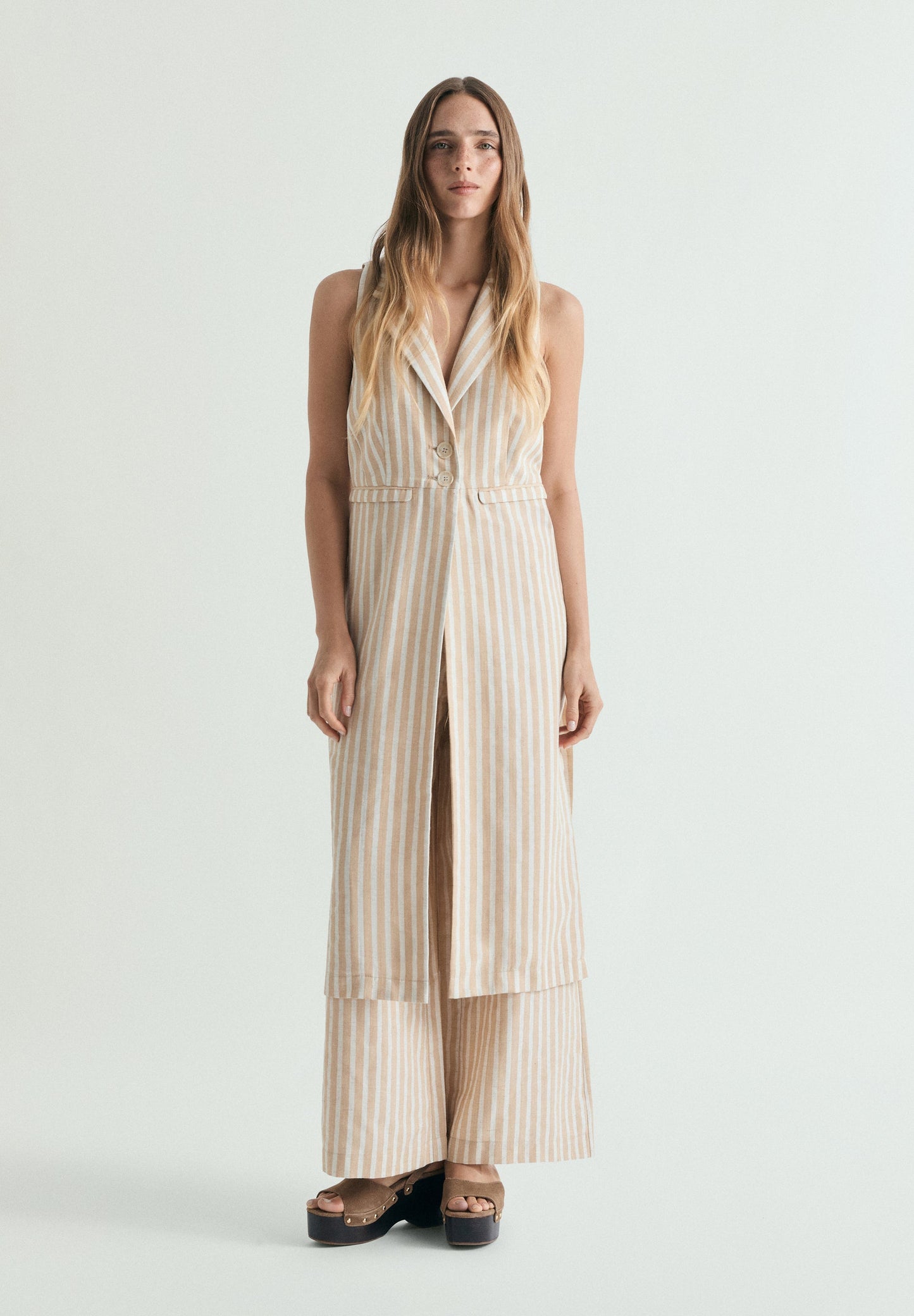 LONG STRIPED WAISTCOAT