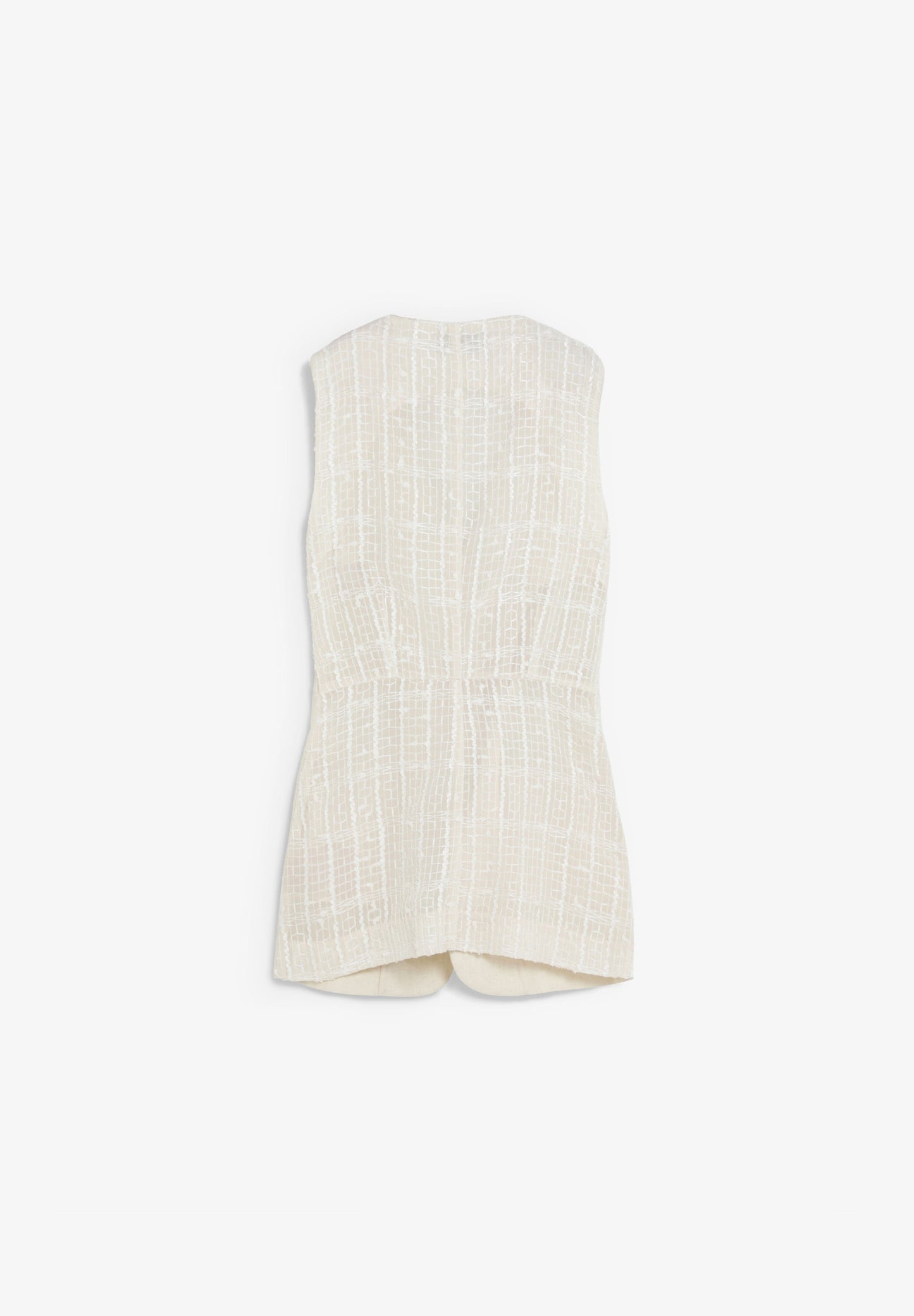 TEXTURED LINEN WAISTCOAT