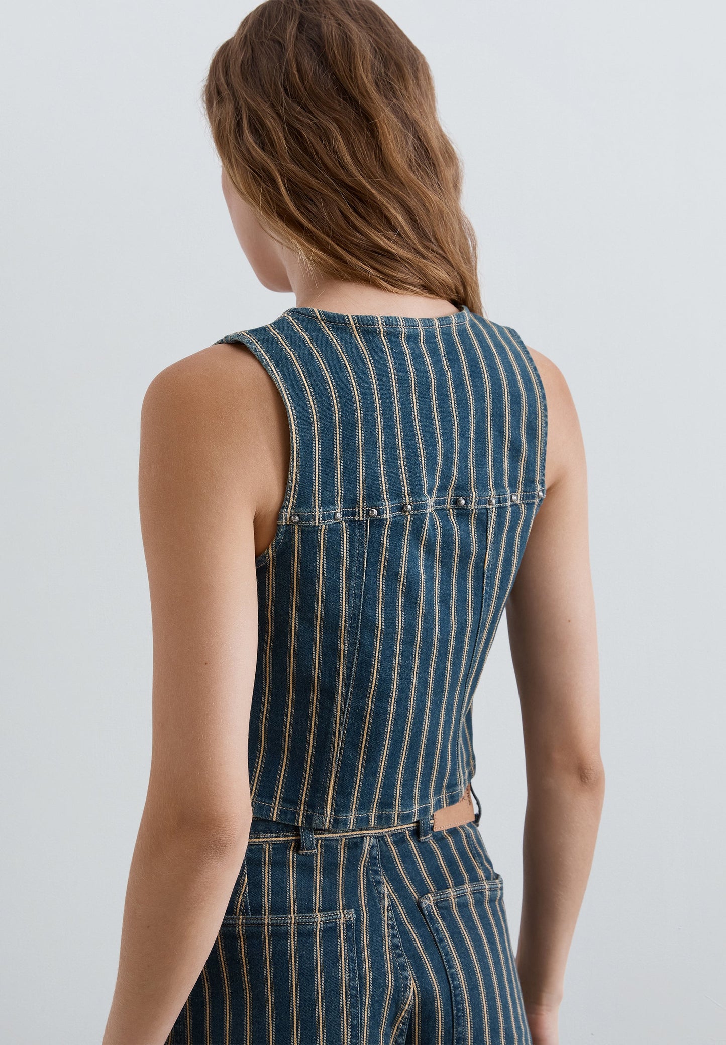 SCSTRIPES DENIM VEST