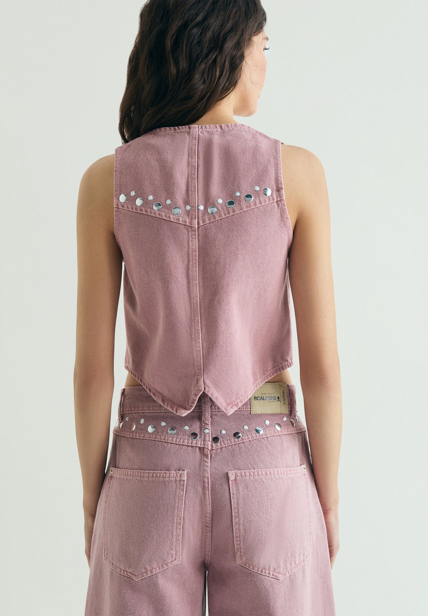 CHALECO DENIM STUDS - Scalpers