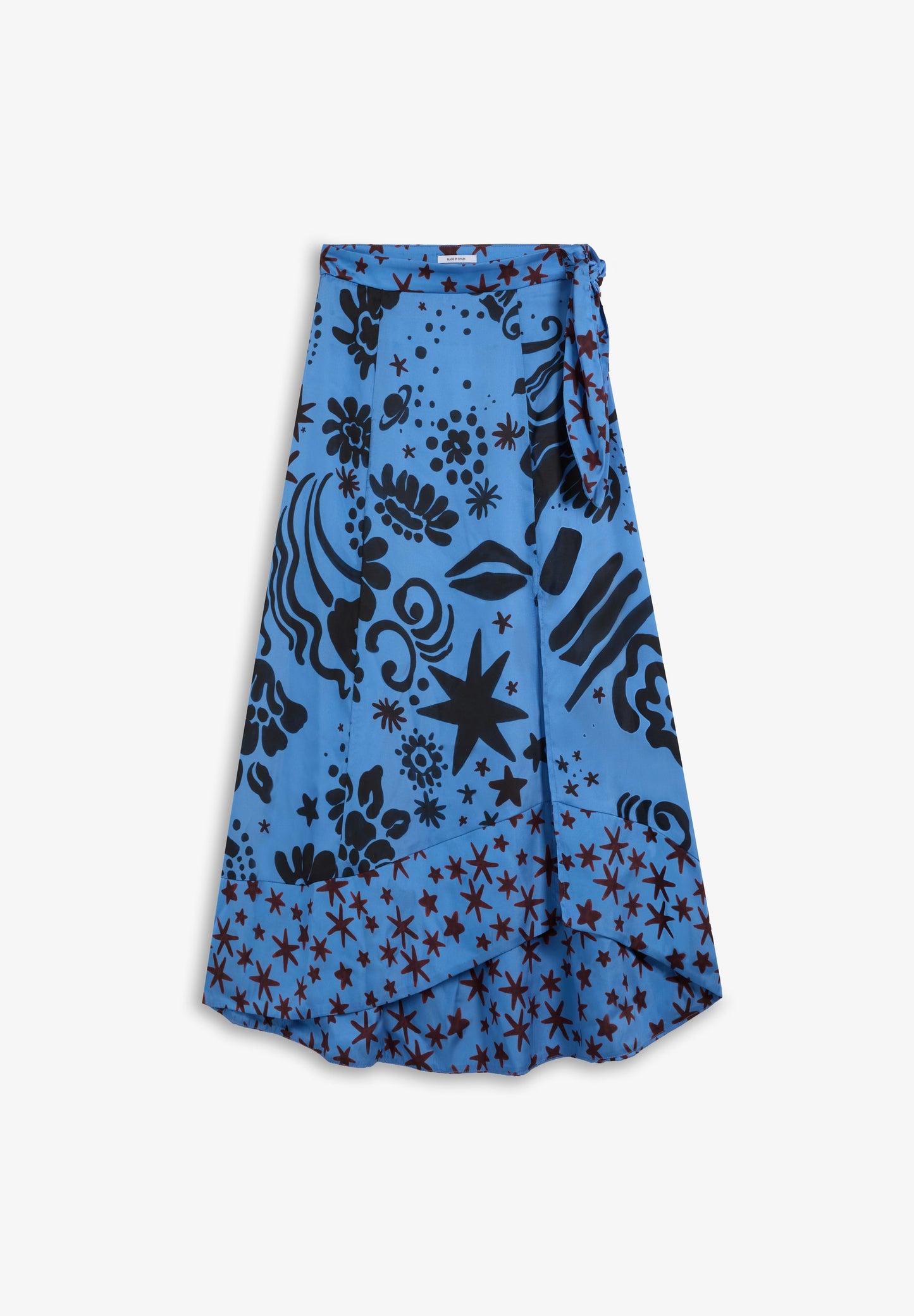 CONTRAST PRINT SKIRT