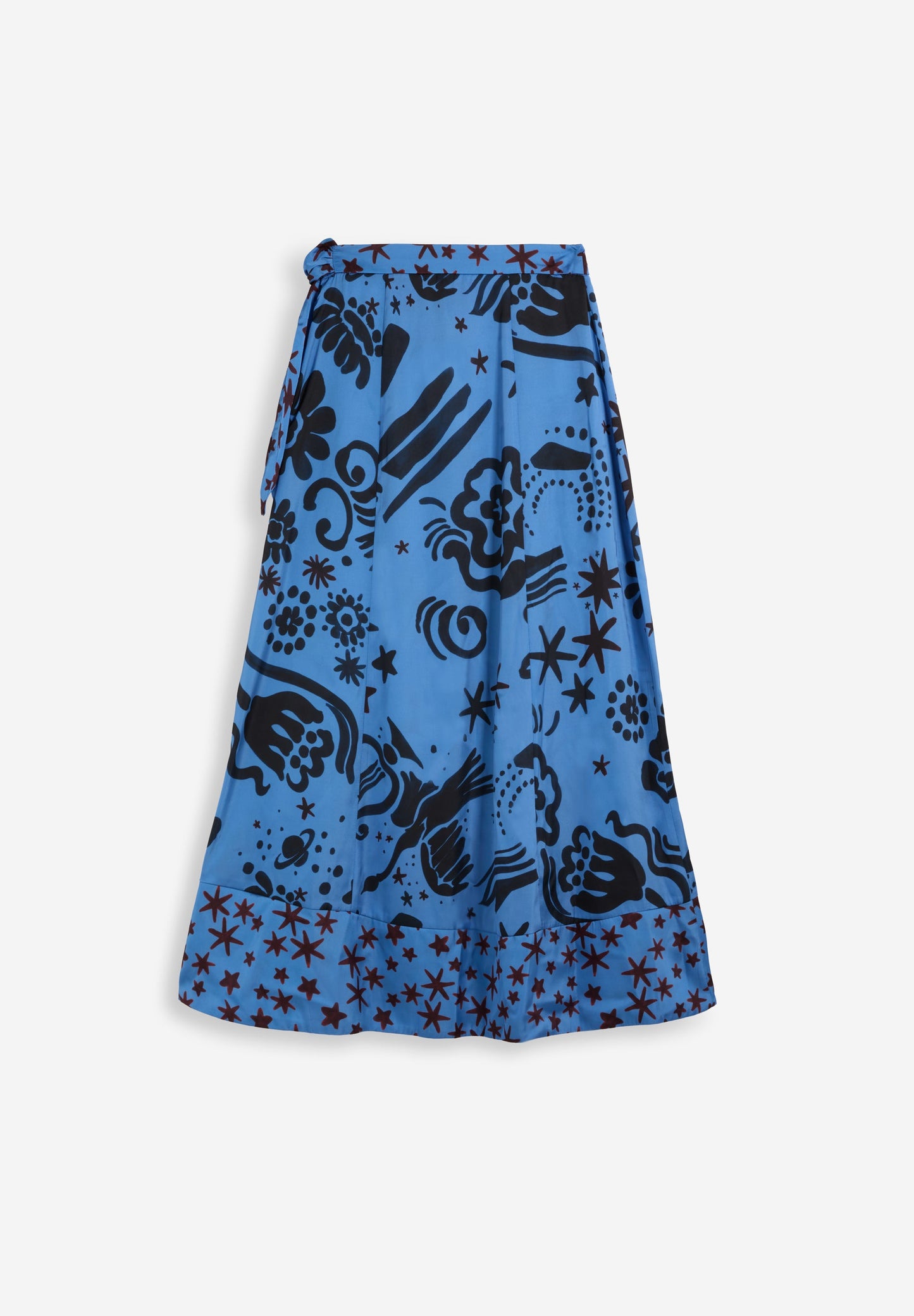 CONTRAST PRINT SKIRT