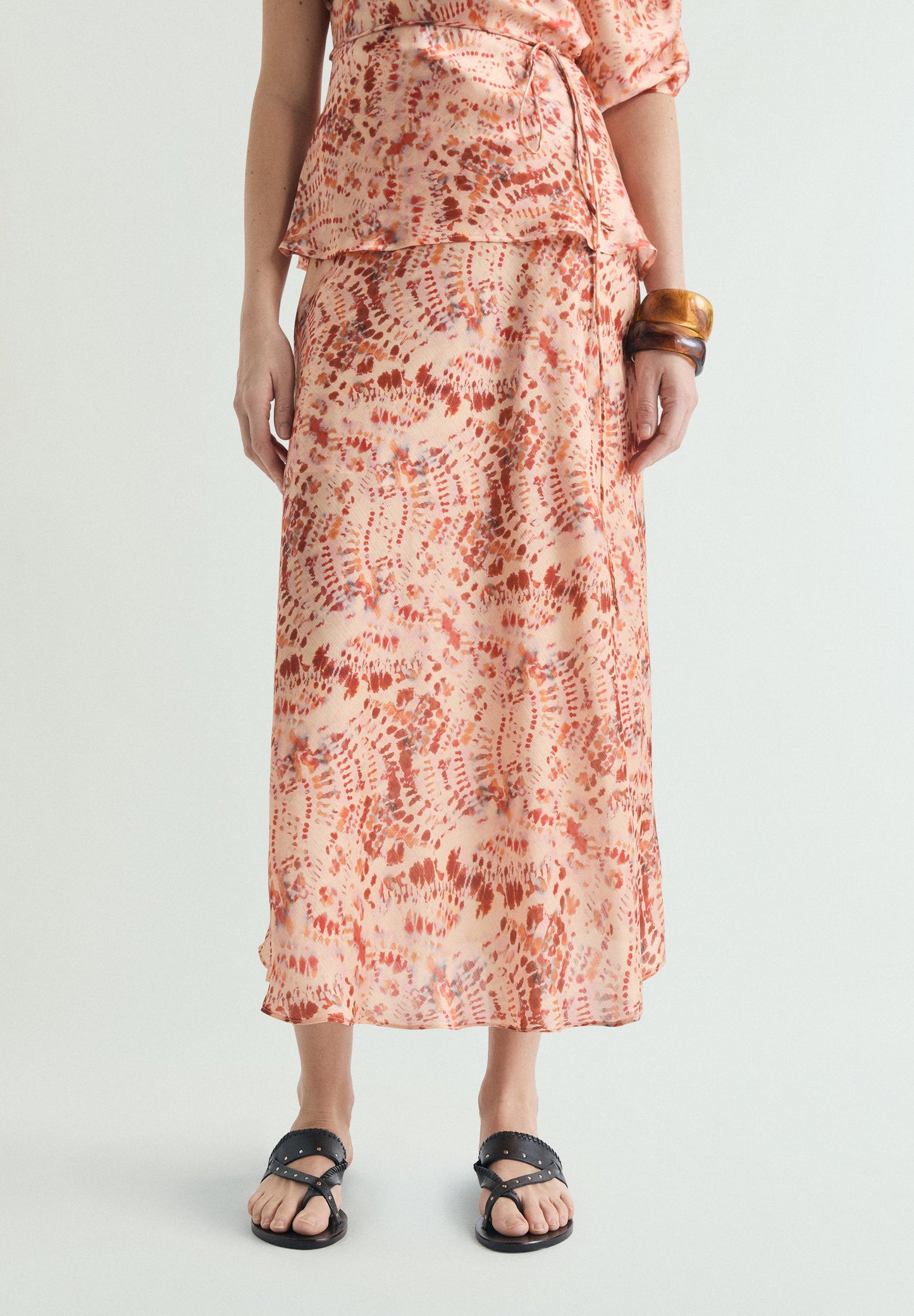 TIE-DYE MIDI SKIRT