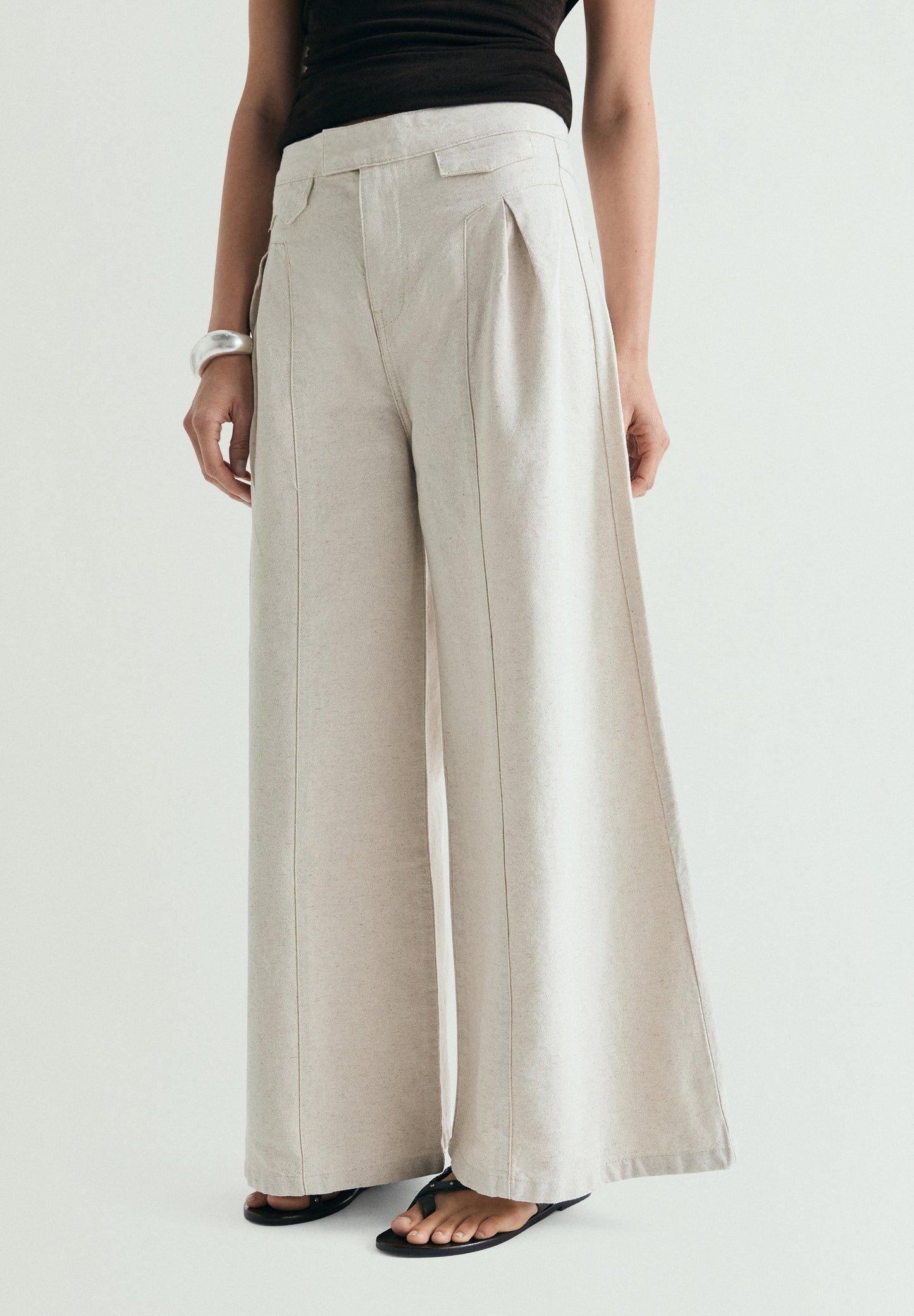 DART LINEN TROUSERS
