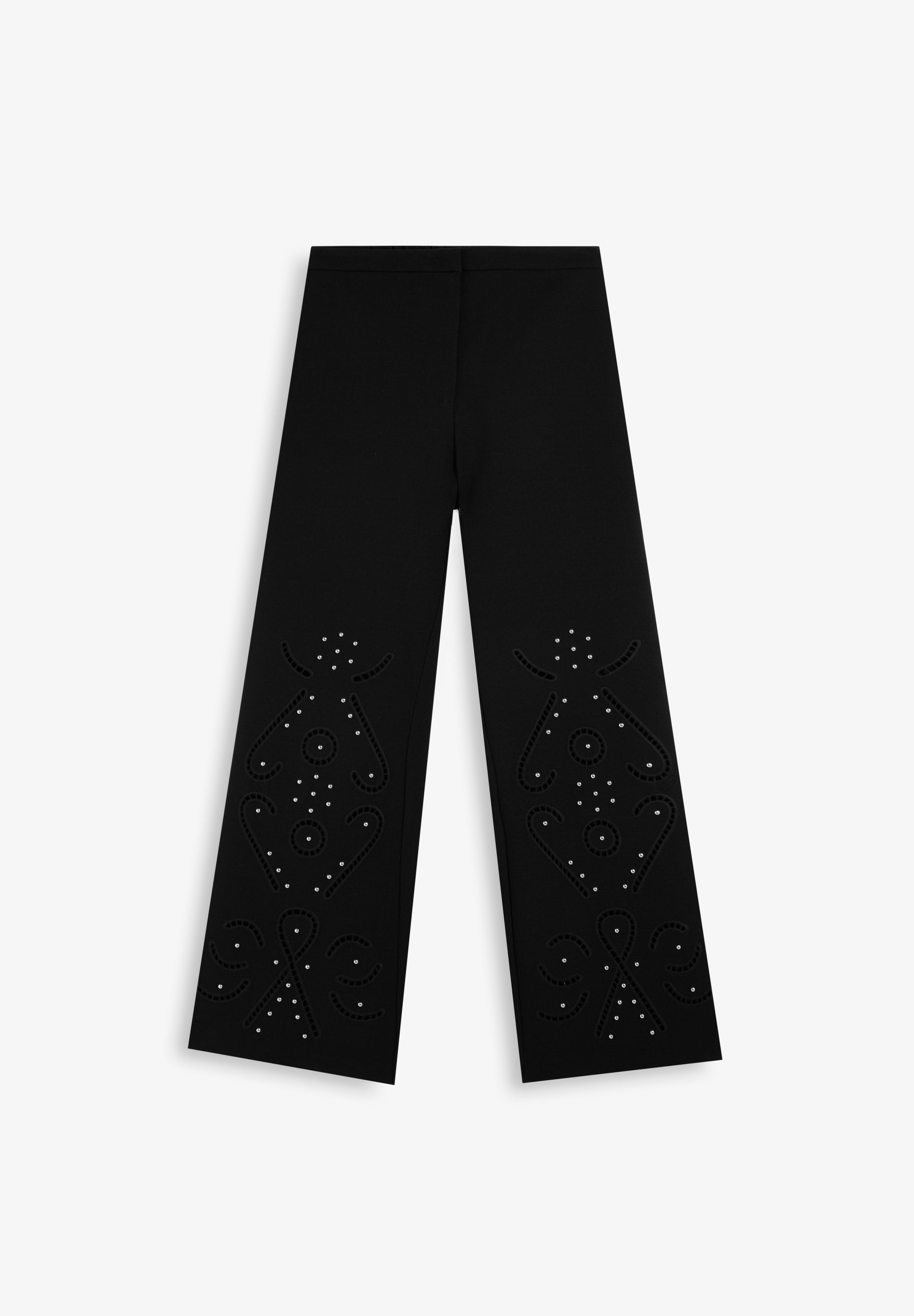 TROUSERS WITH PERFORATED DETAILS