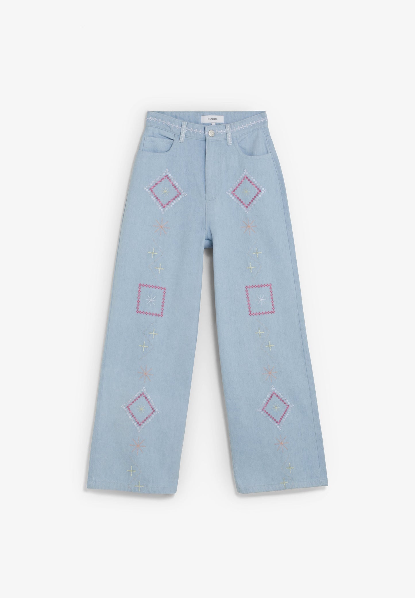 SCCROSS ETNIC STITCH DENIM PANT