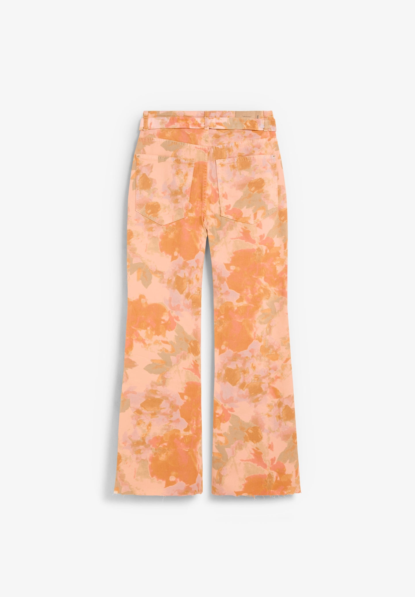 FLARED FLORAL PRINT JEANS