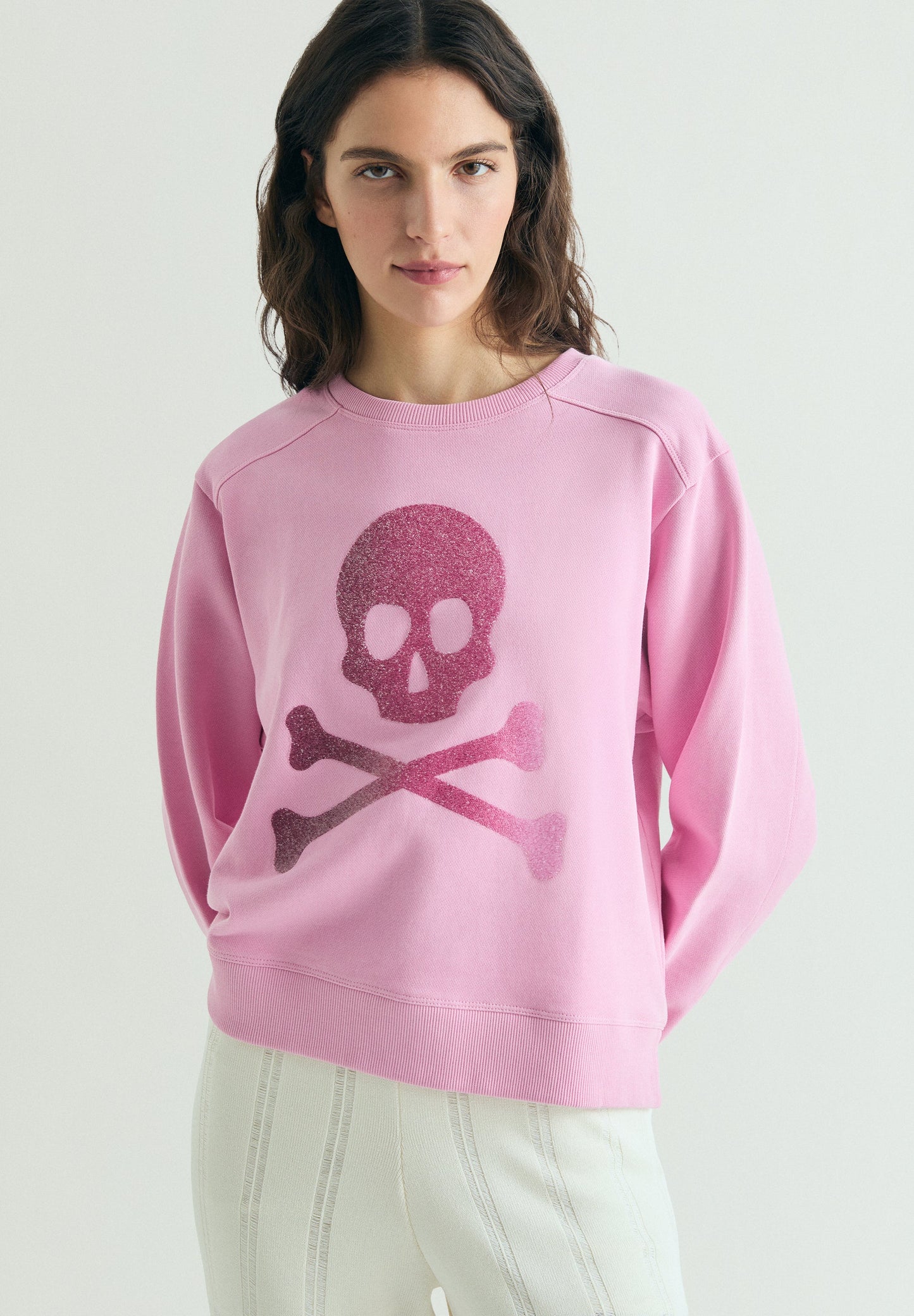 GLITTER SKULL SWEATSHIRT