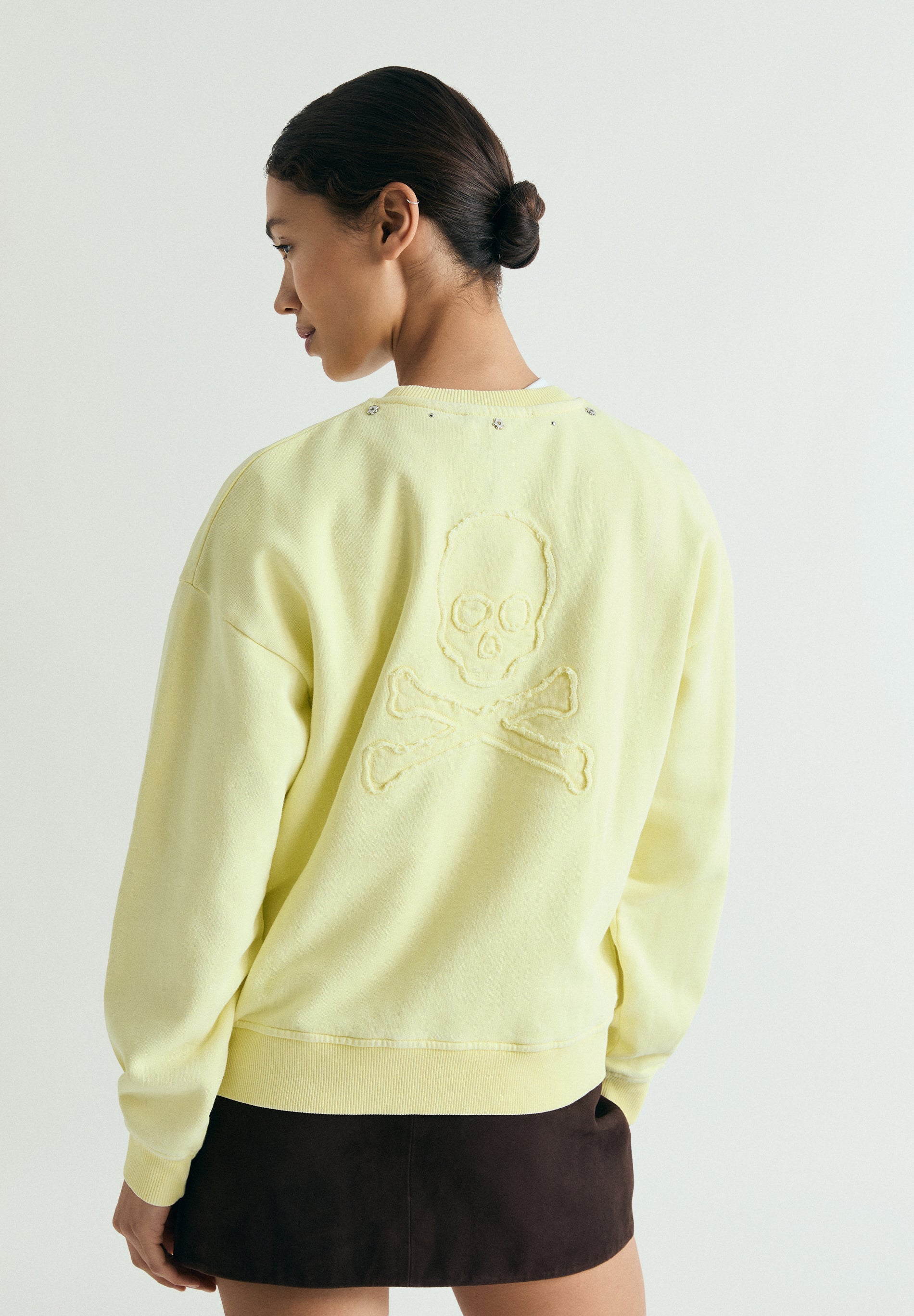 SCMARBLE STUDS SKULL SWEATER