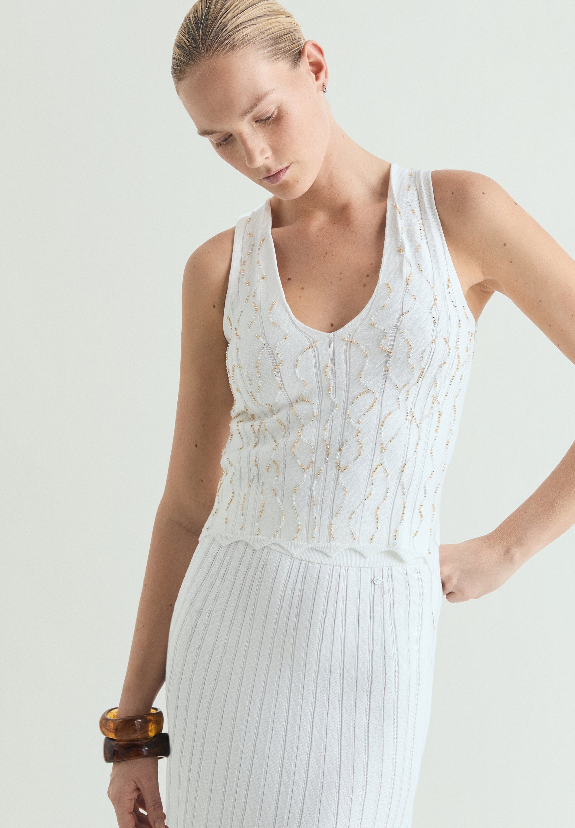 SCBEADS KNIT TOP