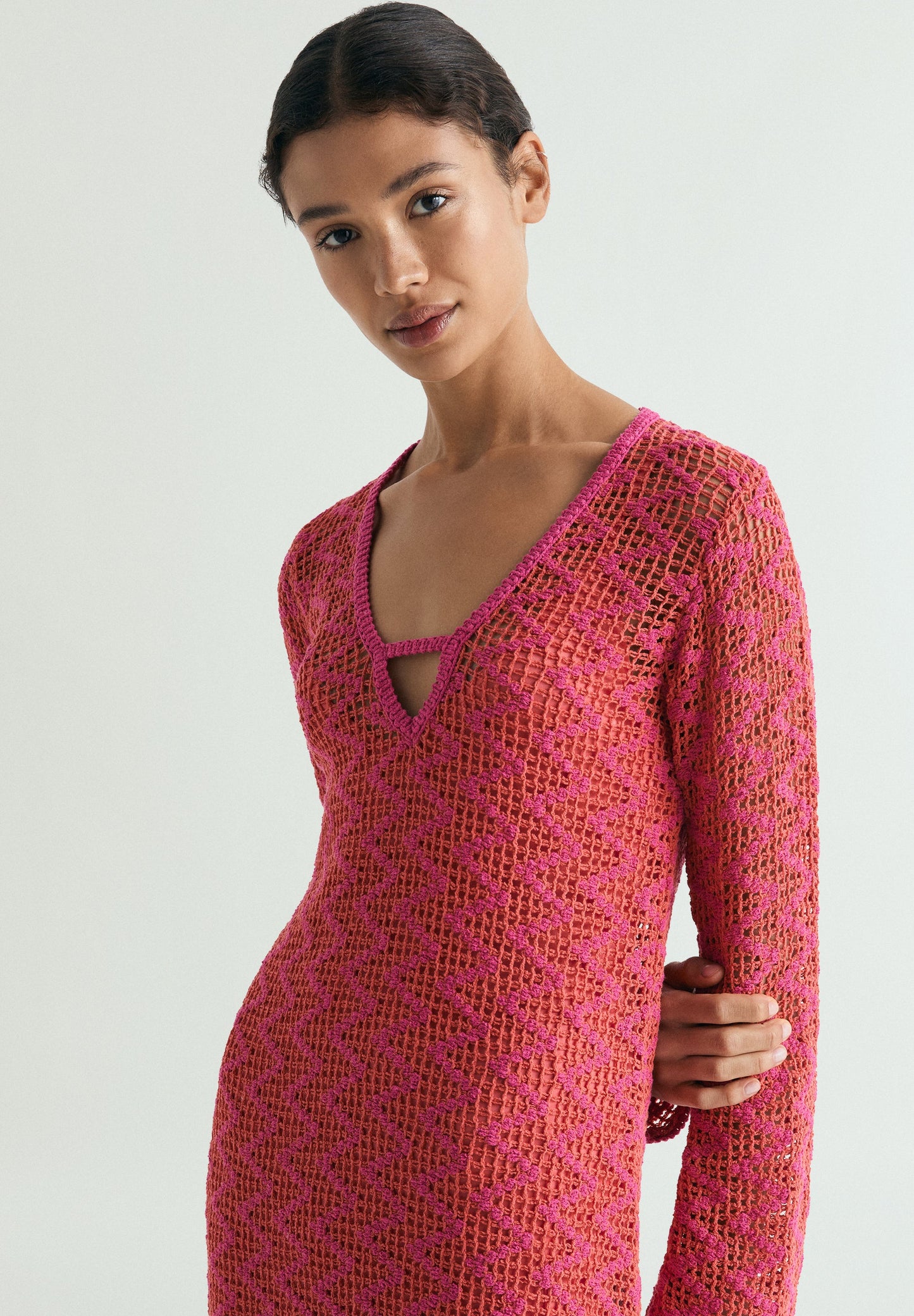 CROCHET MIDI DRESS