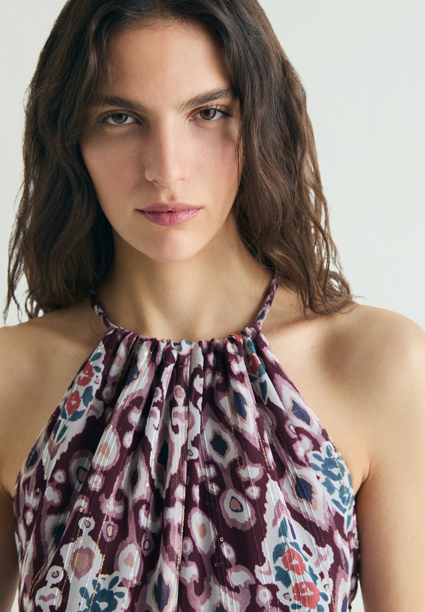 PRINTED MIDI DRESS