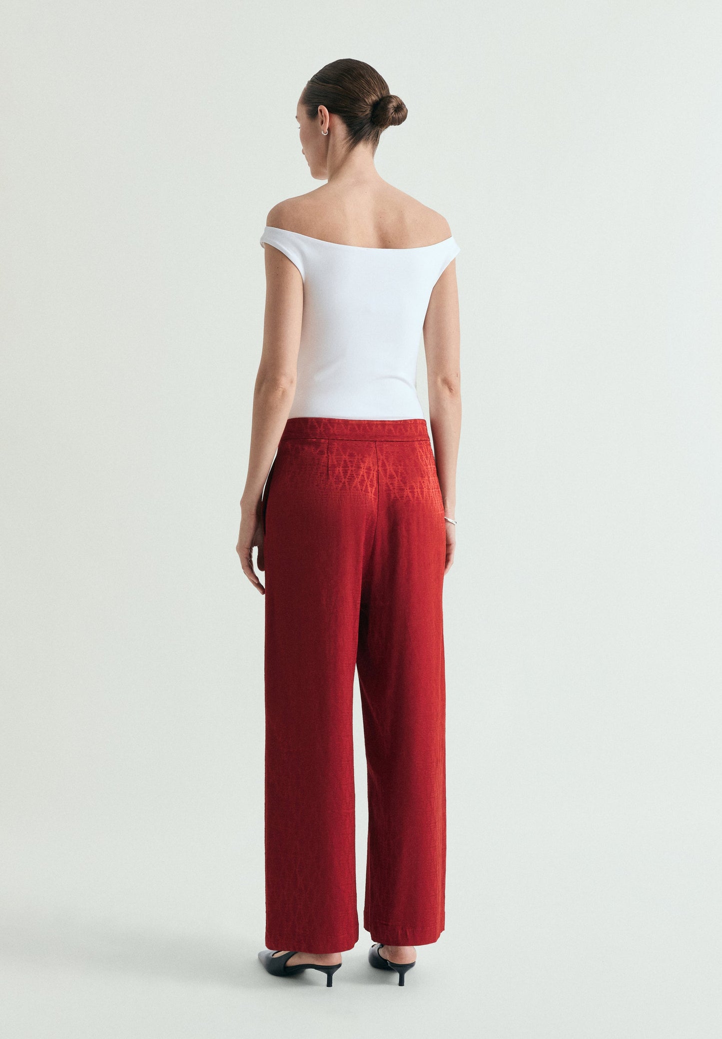 FLARED JACQUARD CULOTTES
