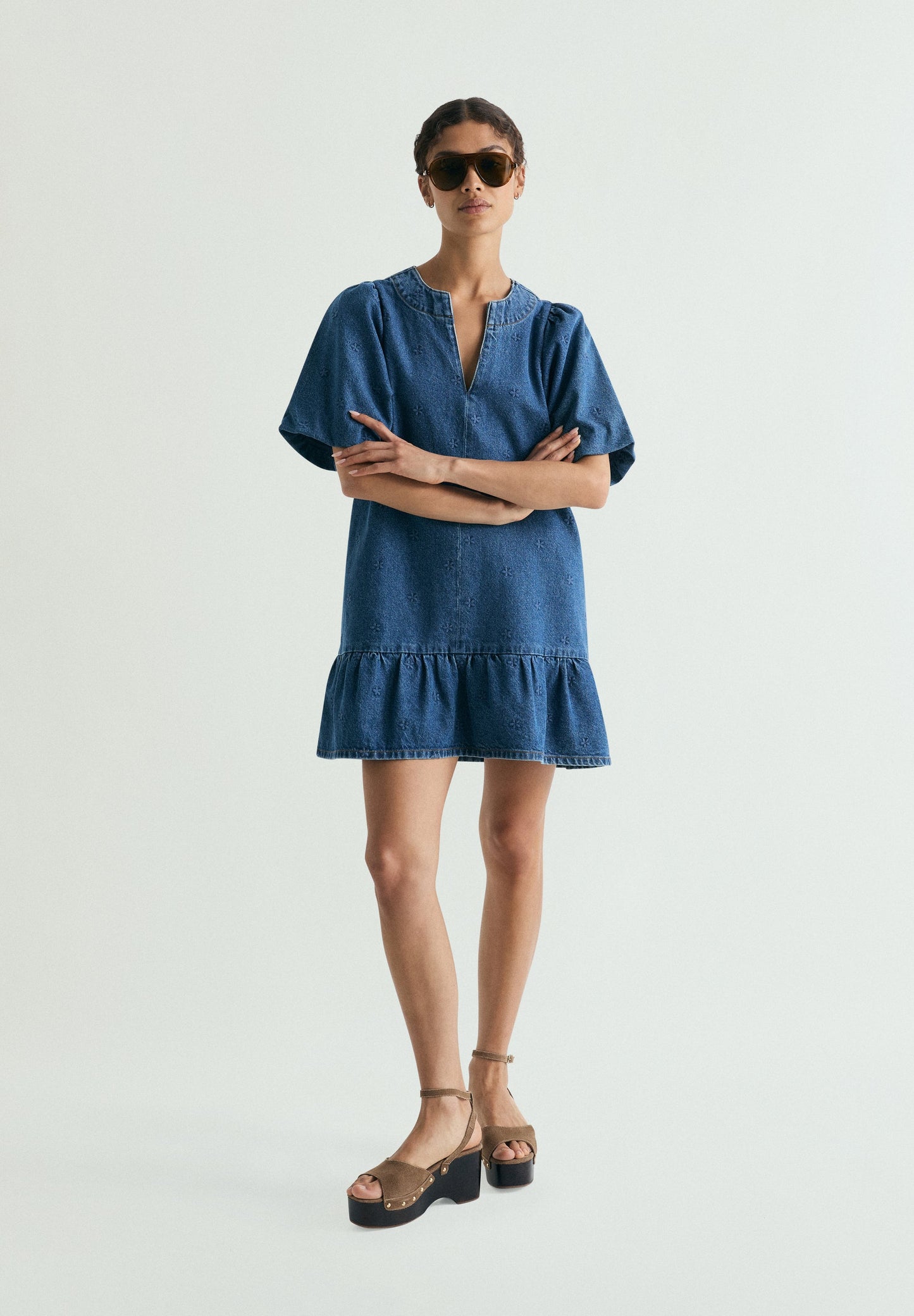 DENIM MINI DRESS