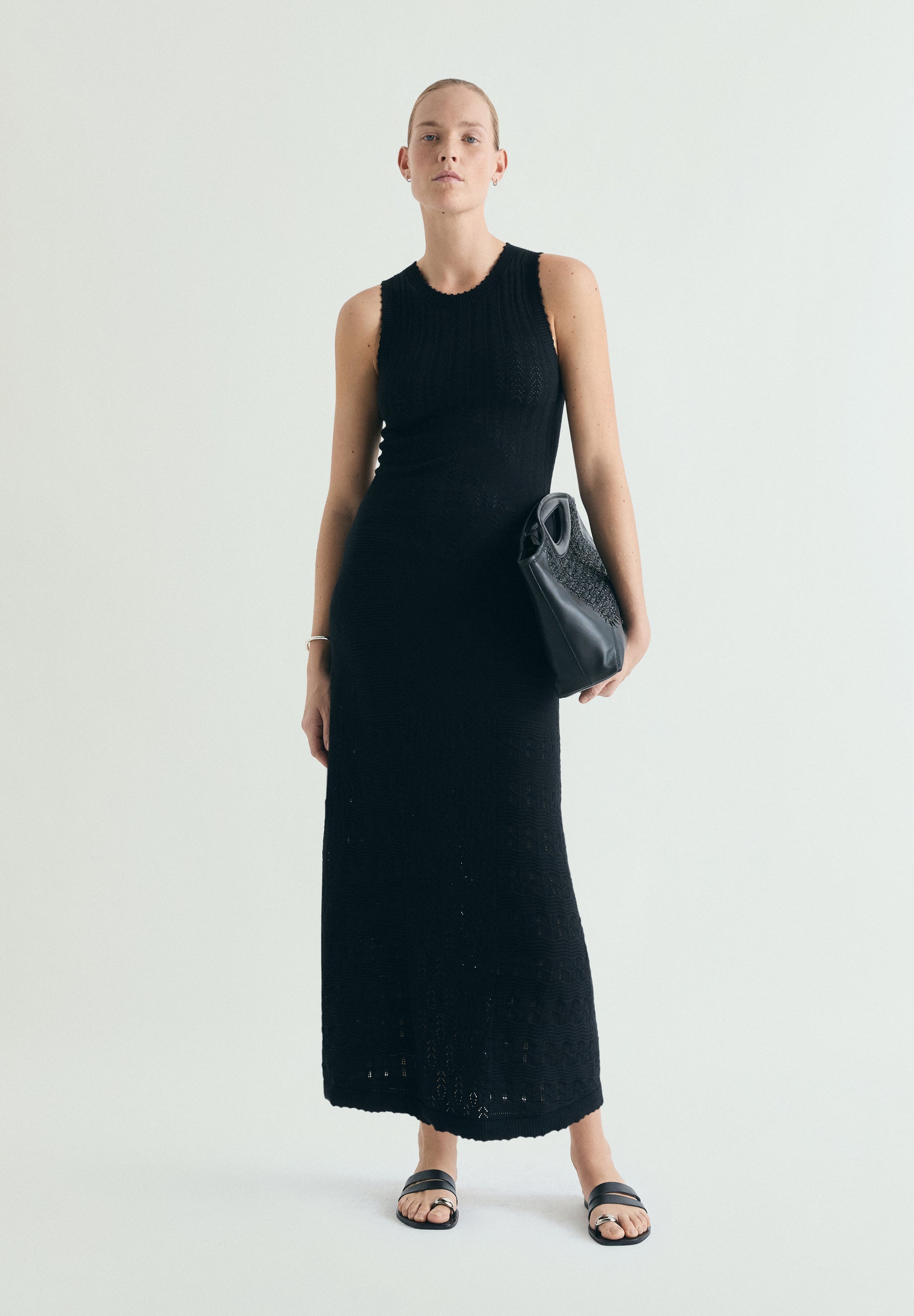 OPENWORK KNIT DRESS