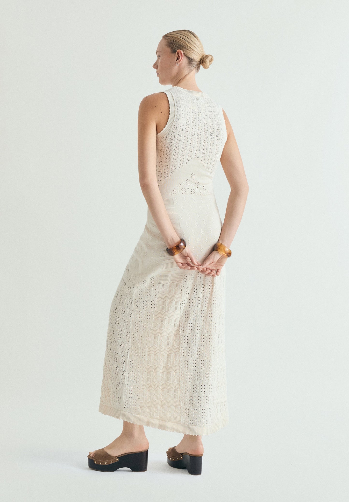 OPENWORK KNIT DRESS