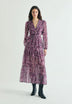 PRINTED MIDI DRESS WITH OPENINGS