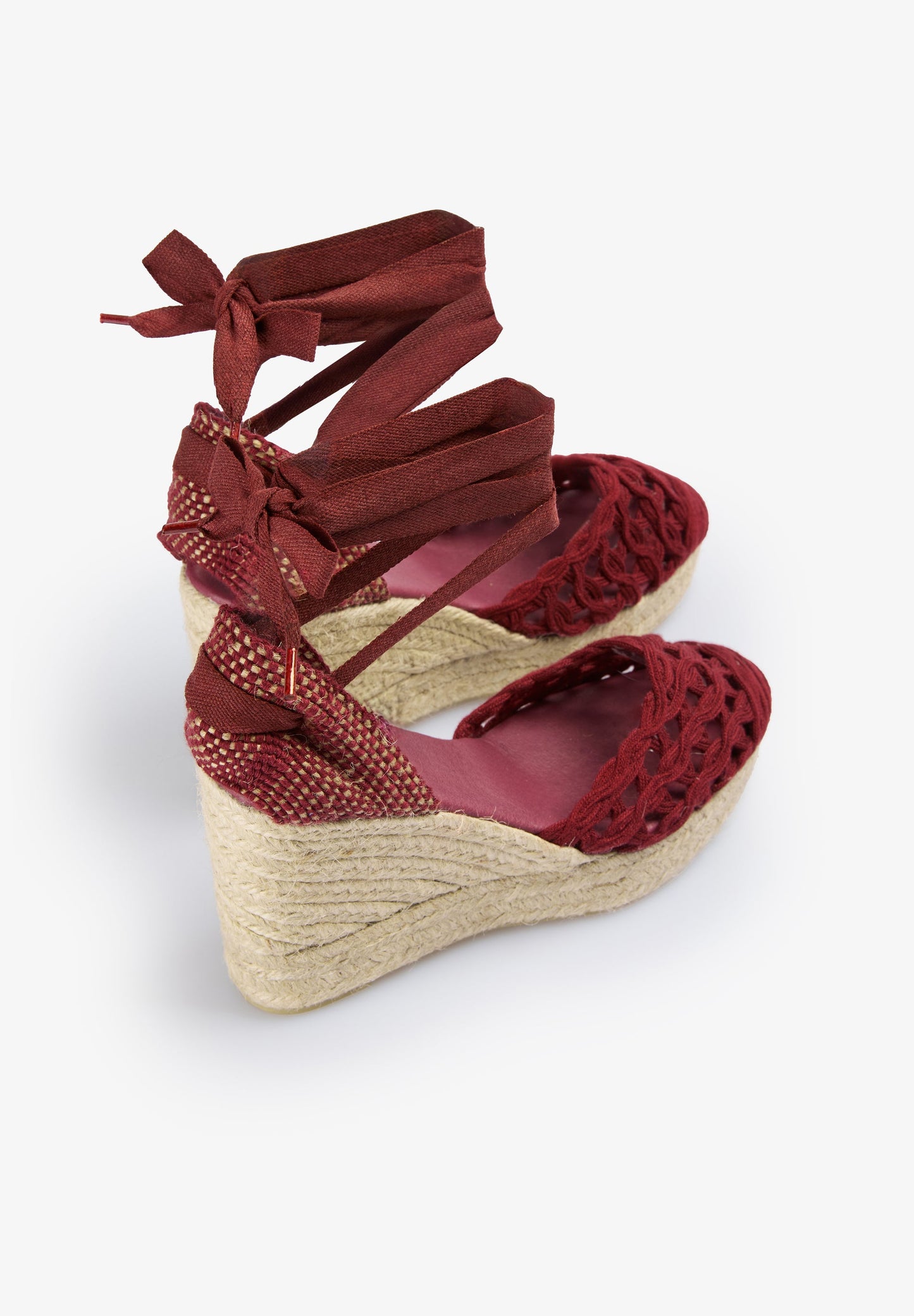 BRAIDED SANDALS WITH ESPARTO GRASS WEDGE