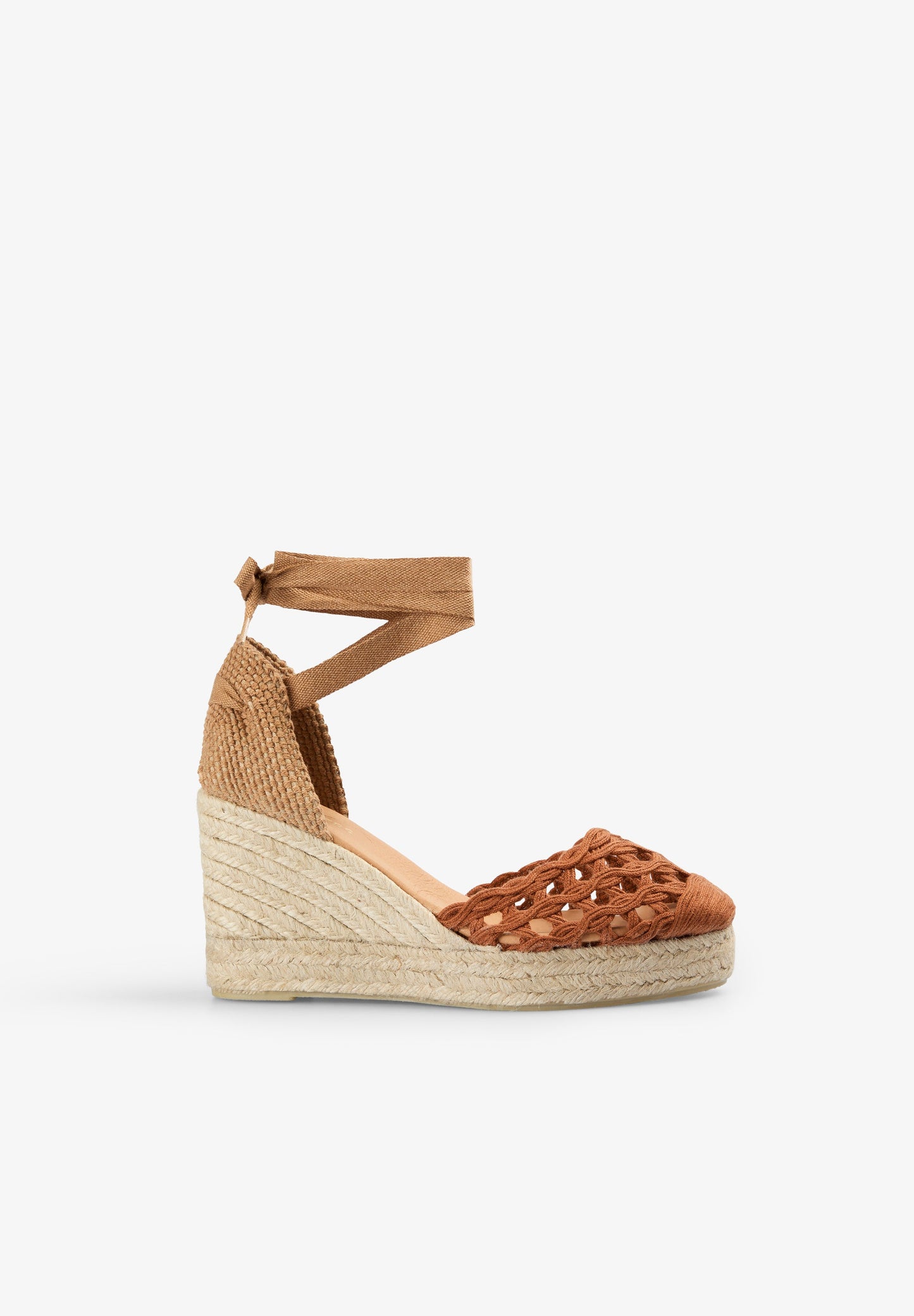 BRAIDED SANDALS WITH ESPARTO GRASS WEDGE
