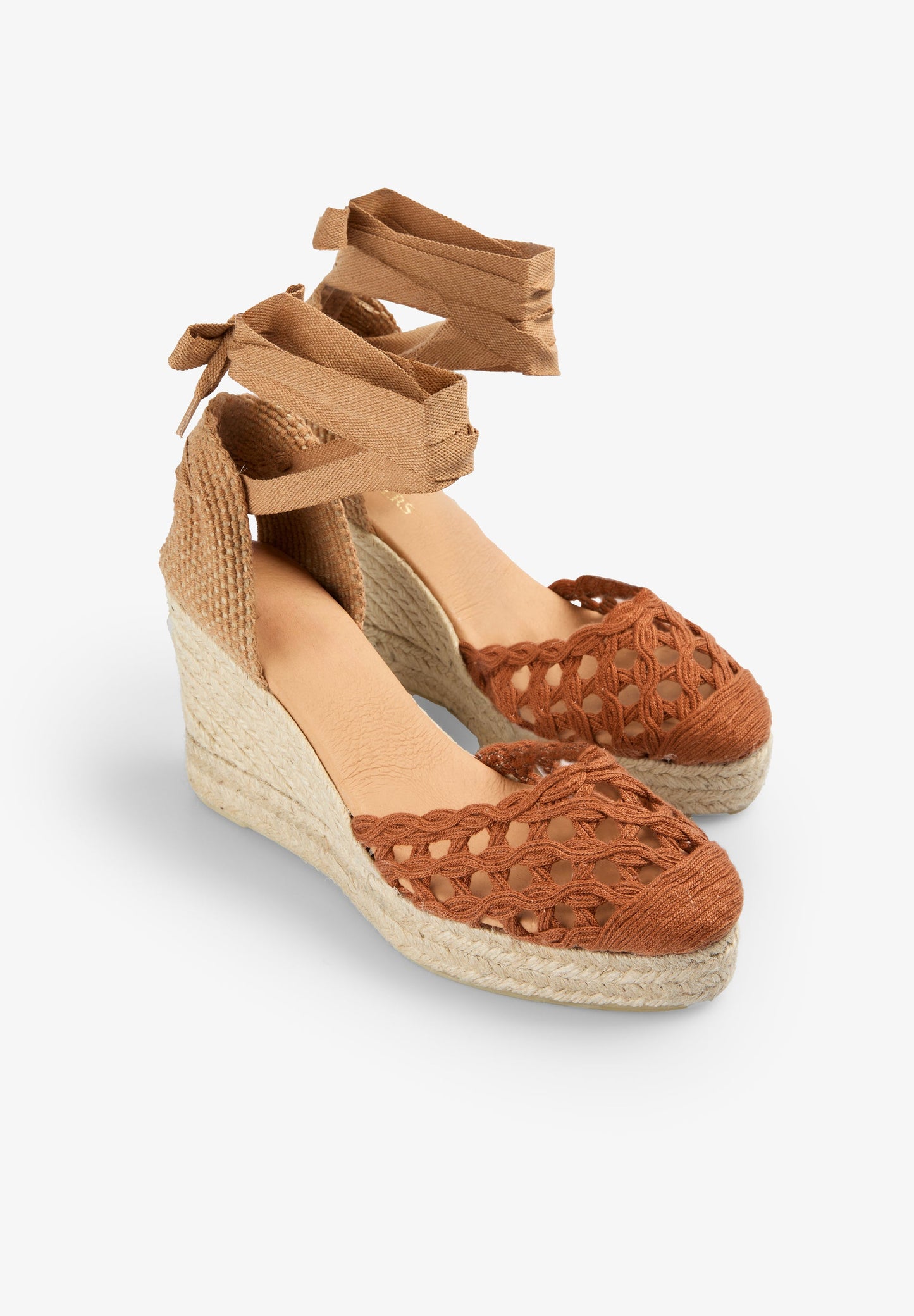BRAIDED SANDALS WITH ESPARTO GRASS WEDGE