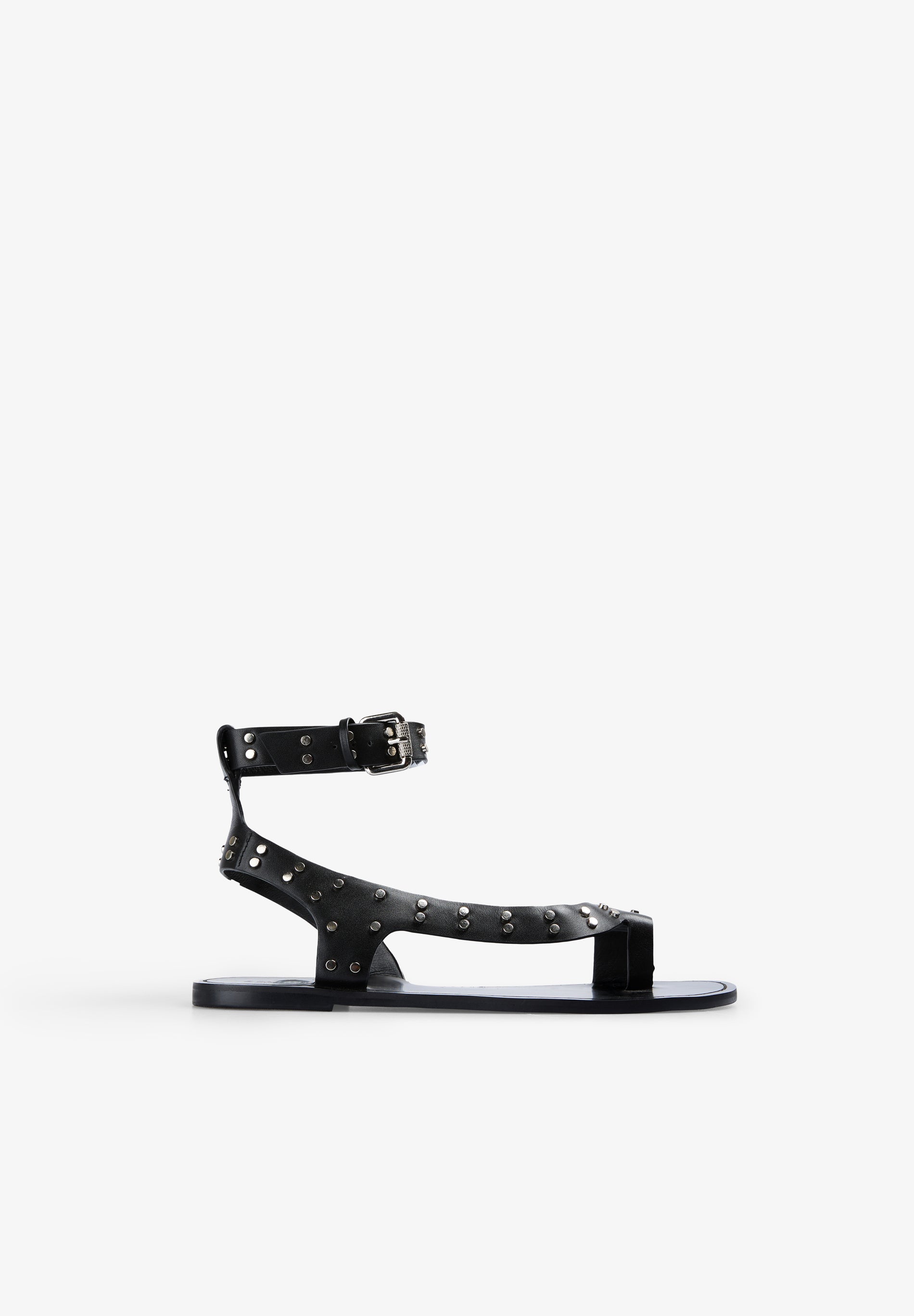 STUDDED LEATHER SANDALS