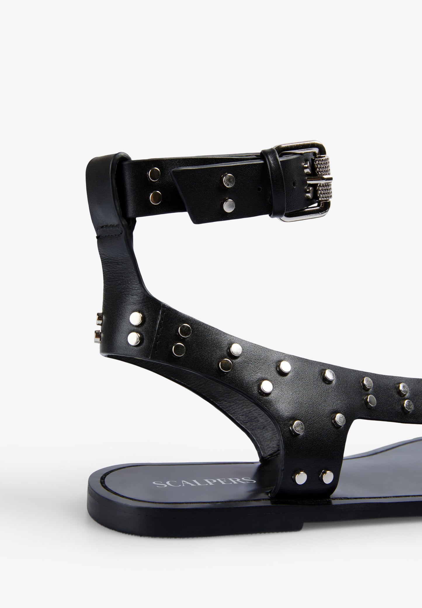 STUDDED LEATHER SANDALS
